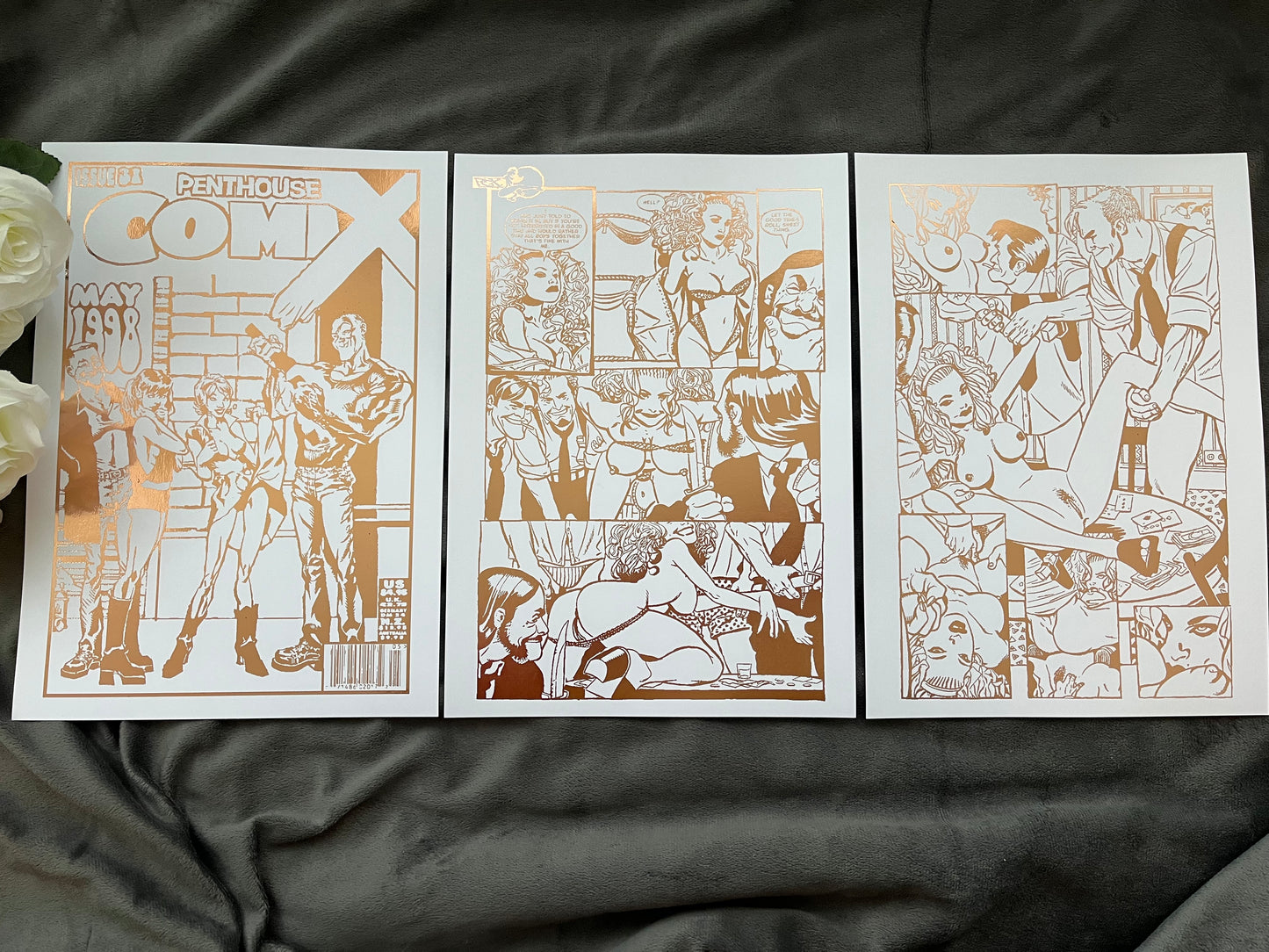 **Mature Content** Penthouse Comix Set of 3 Foil Prints