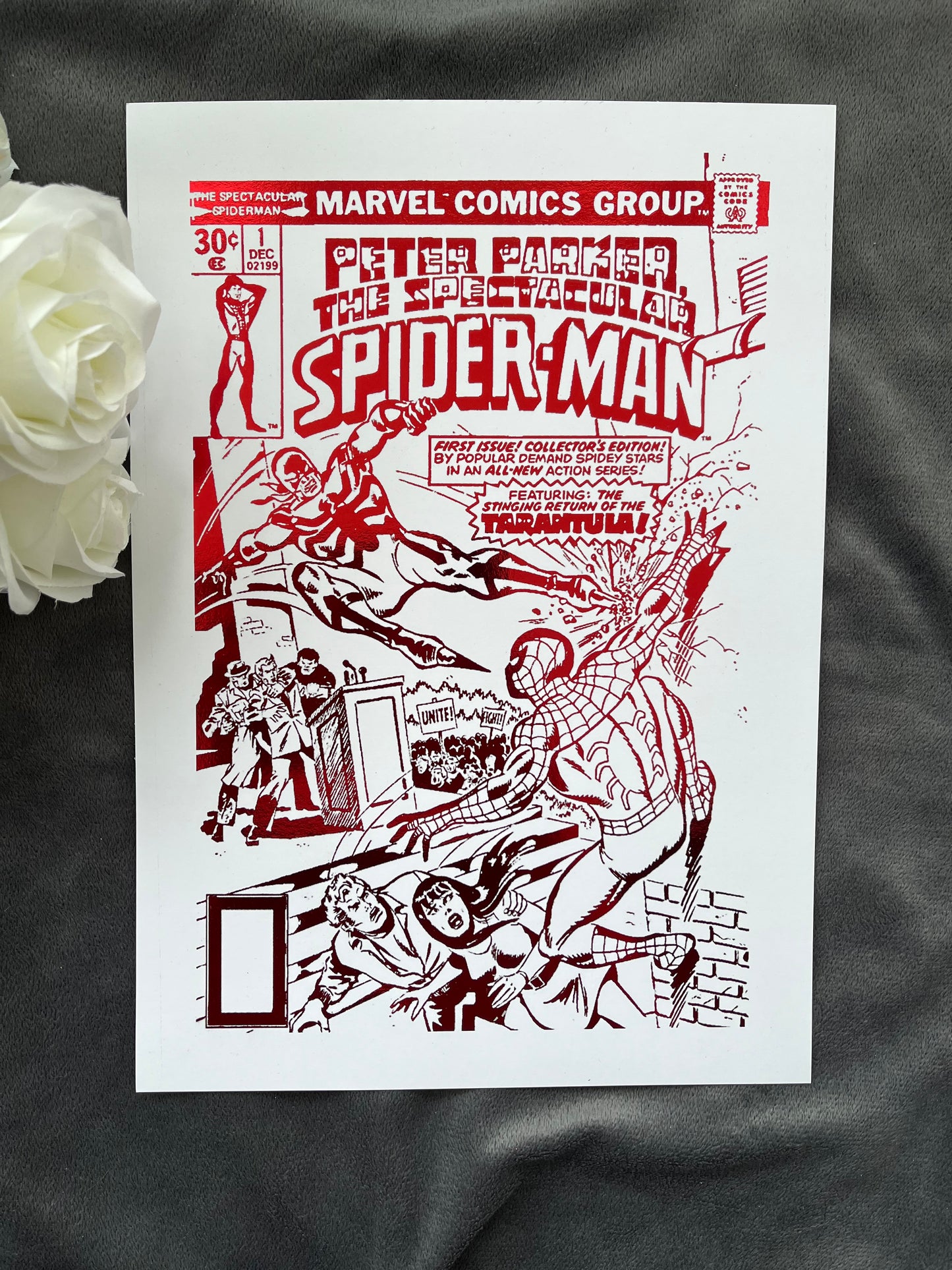 Spider Man Comic Cover Foil Print