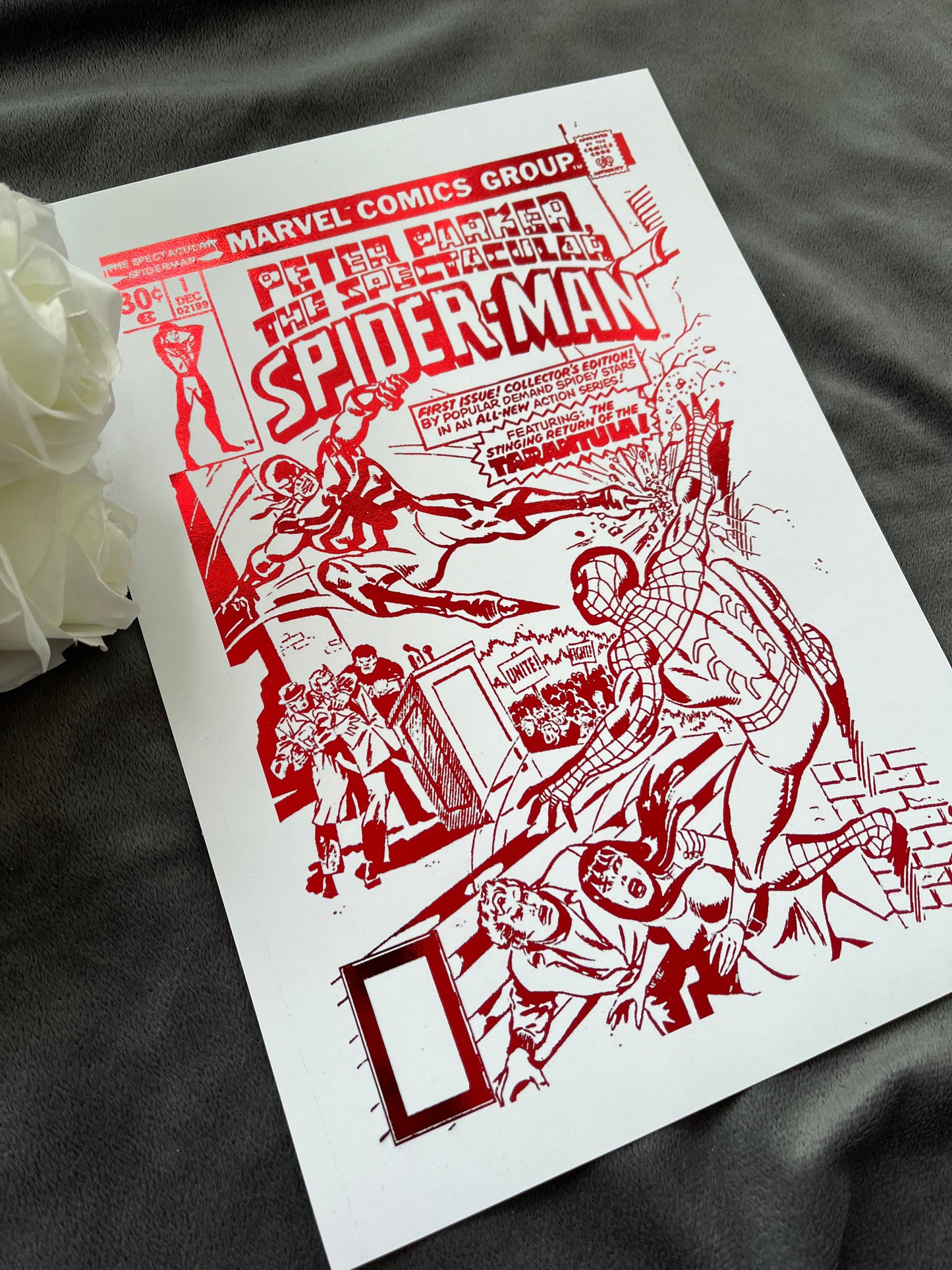 Spider Man Comic Cover Foil Print