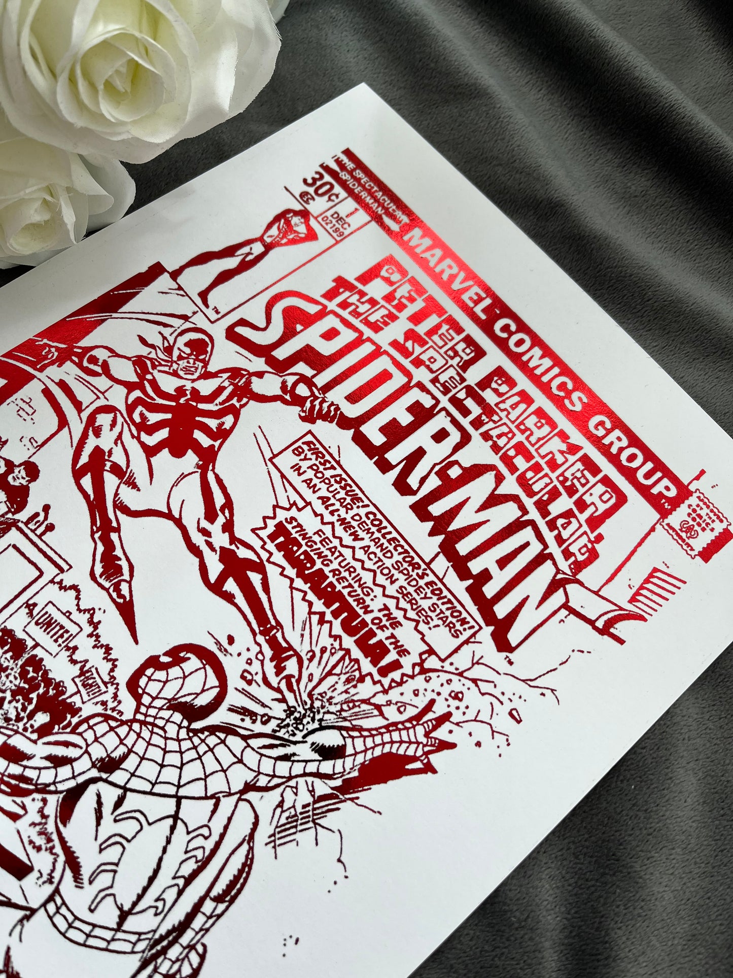 Spider Man Comic Cover Foil Print