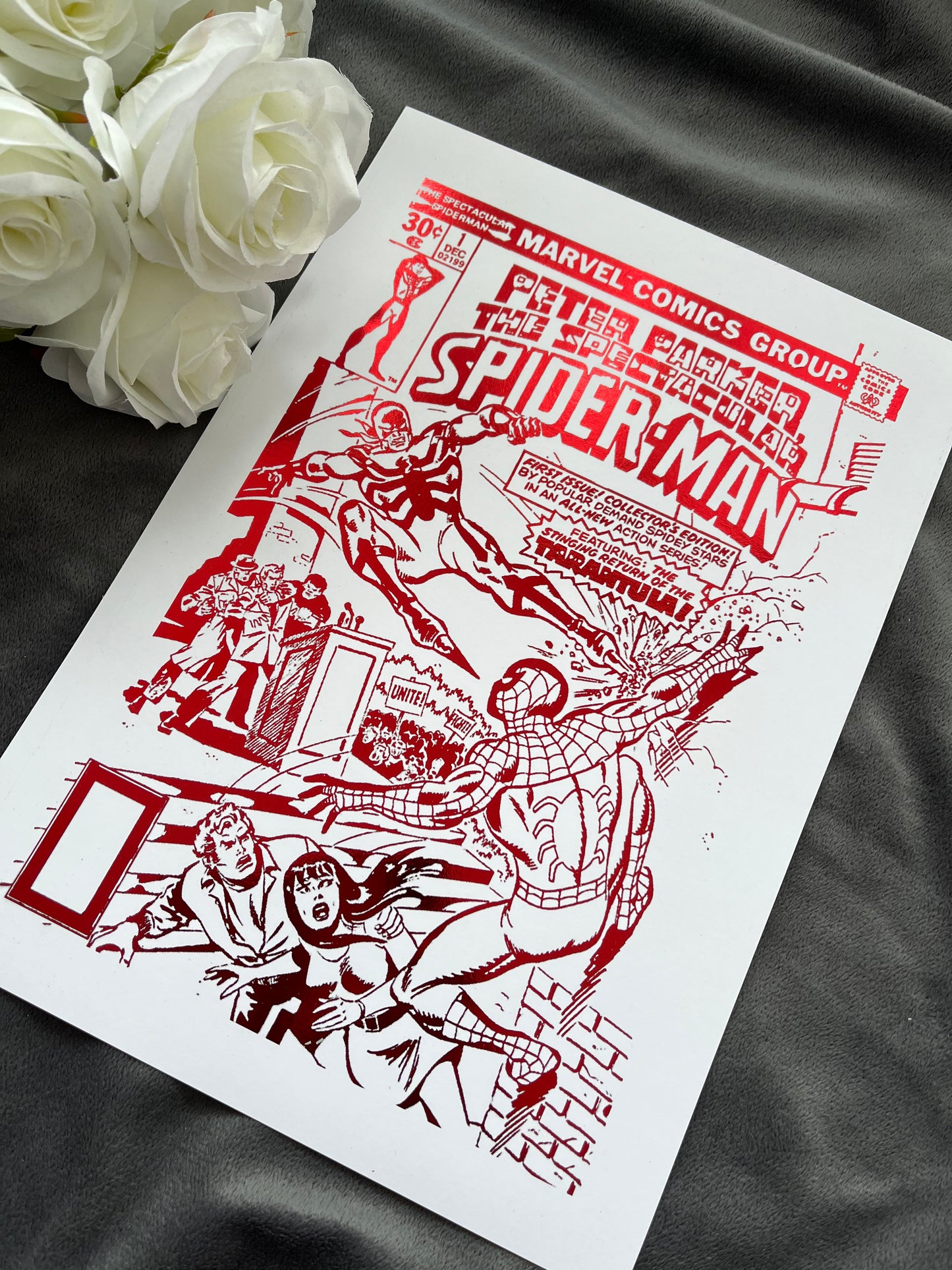 Spider Man Comic Cover Foil Print