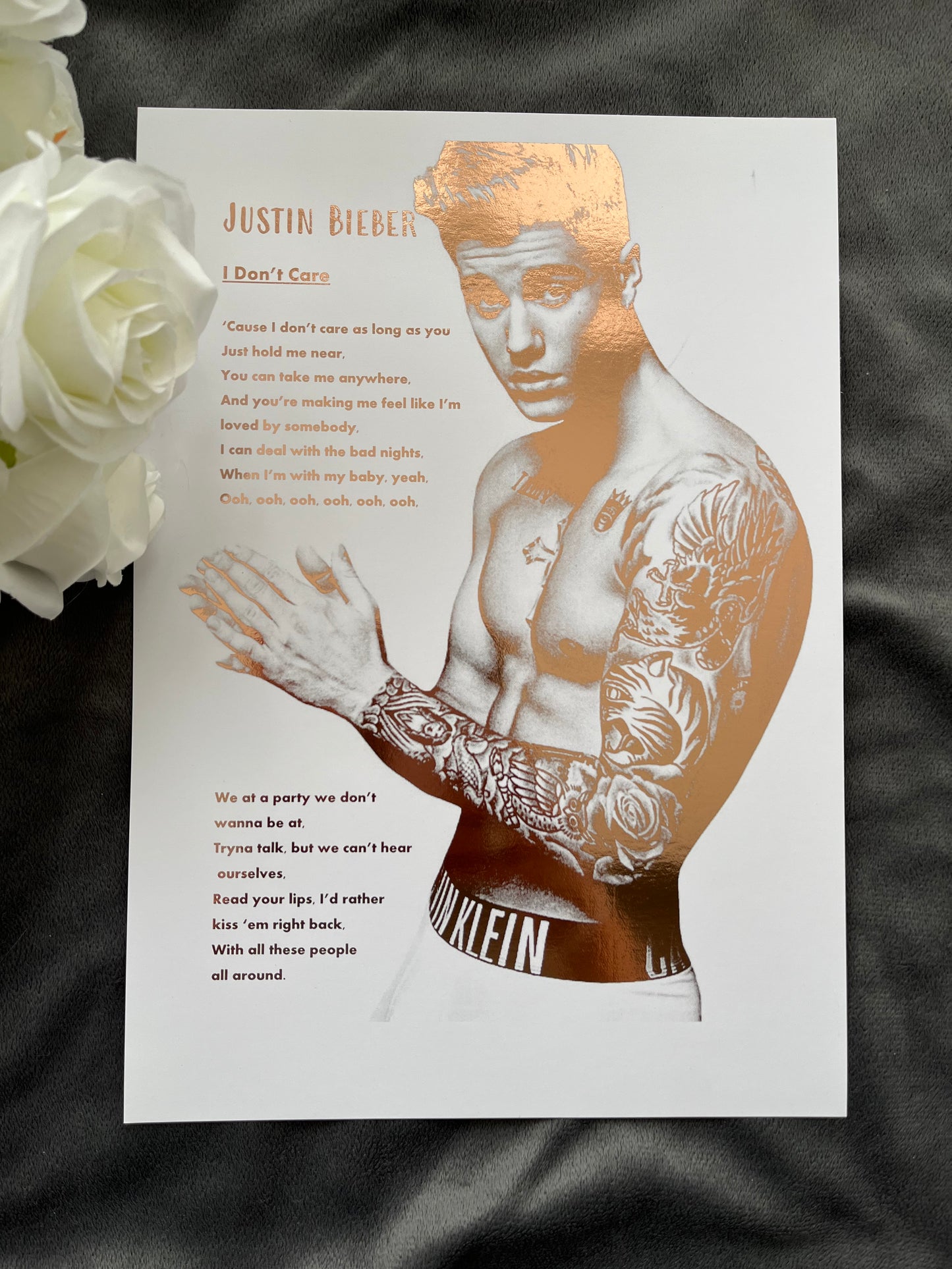 Justin Bieber Foil Print