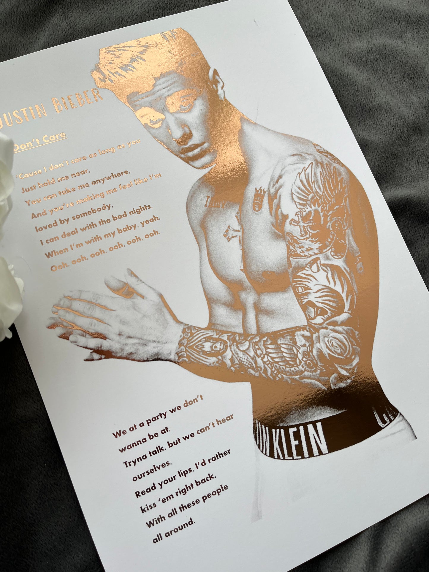 Justin Bieber Foil Print