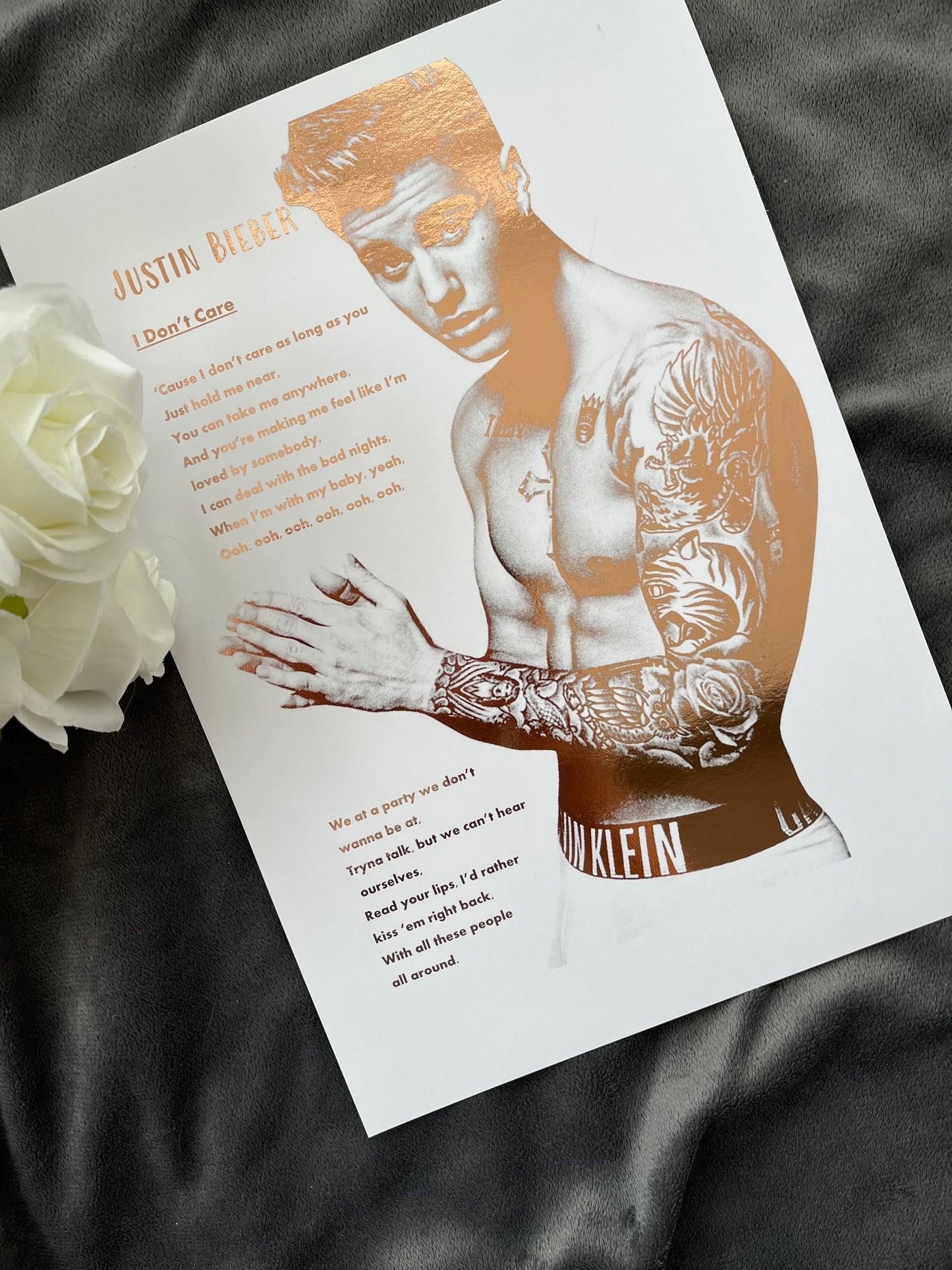 Justin Bieber Foil Print