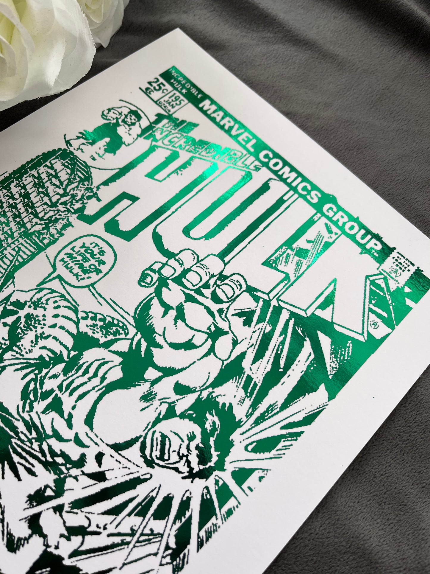 Hulk Comic Cover Foil Print