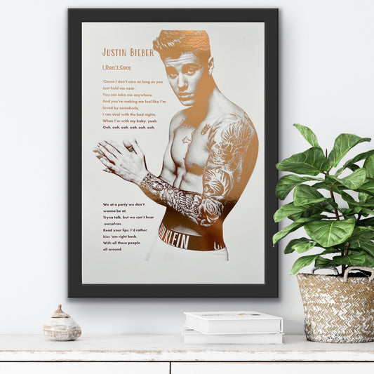 Justin Bieber Foil Print