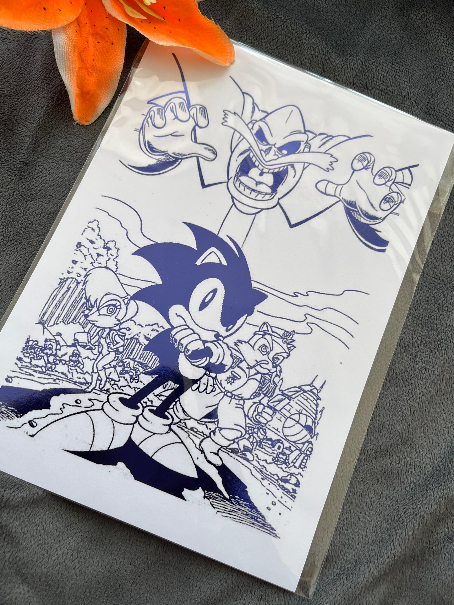 Sonic The Hedgehog Foil Print