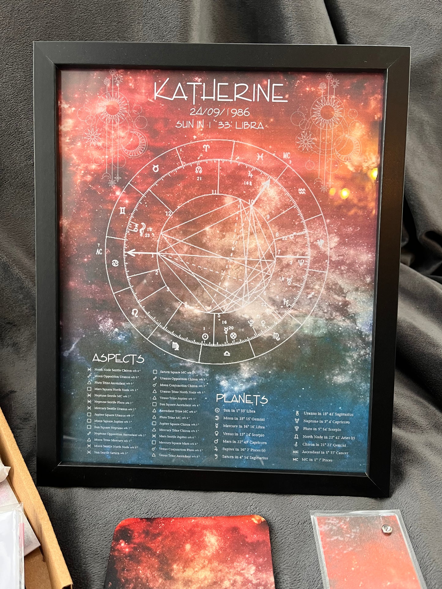 Astrology Birth Chart Gift Set, Colourful