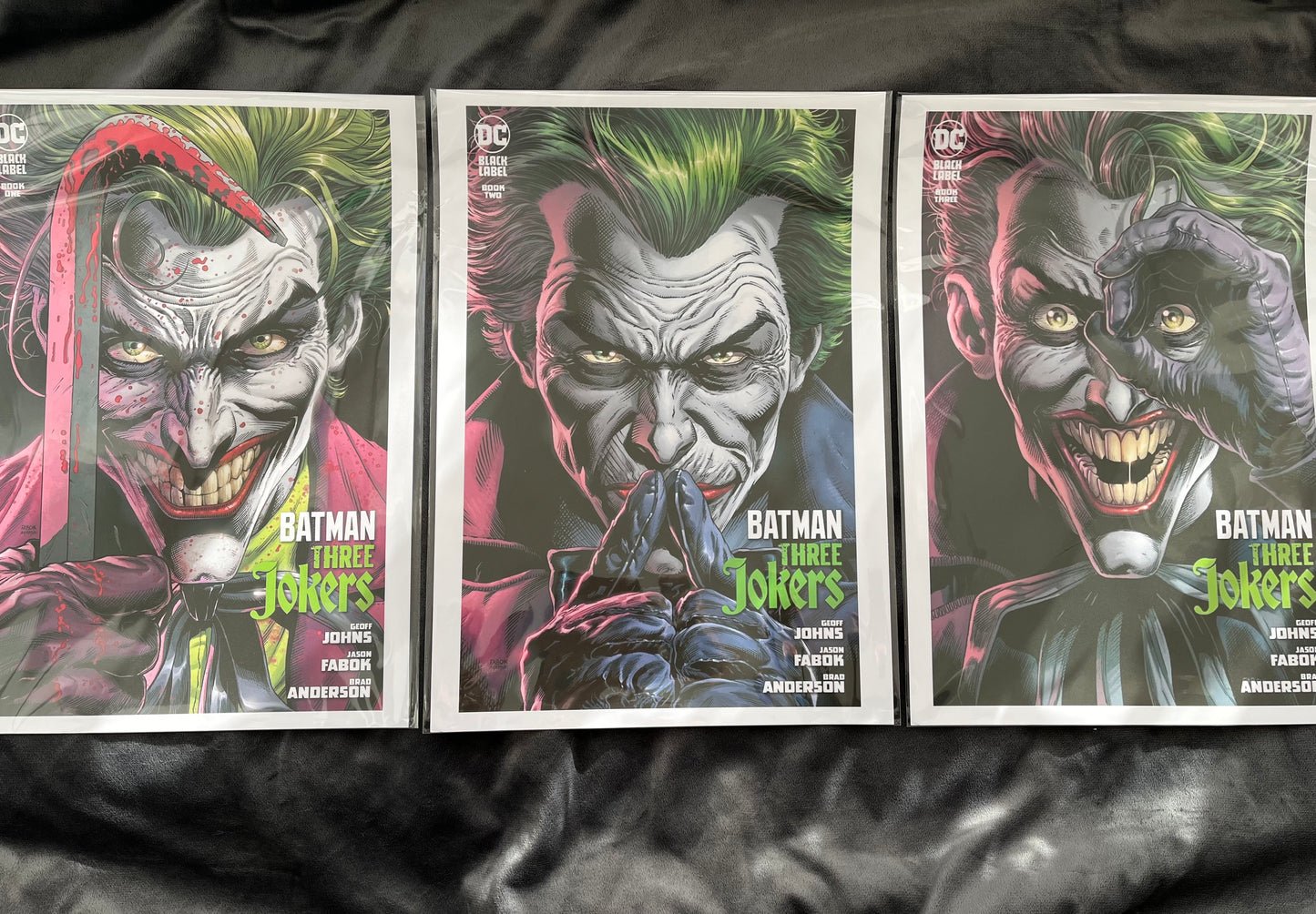 Set of 3 Joker Prints, Batman Three Jokers Edition Comic Cover Prints