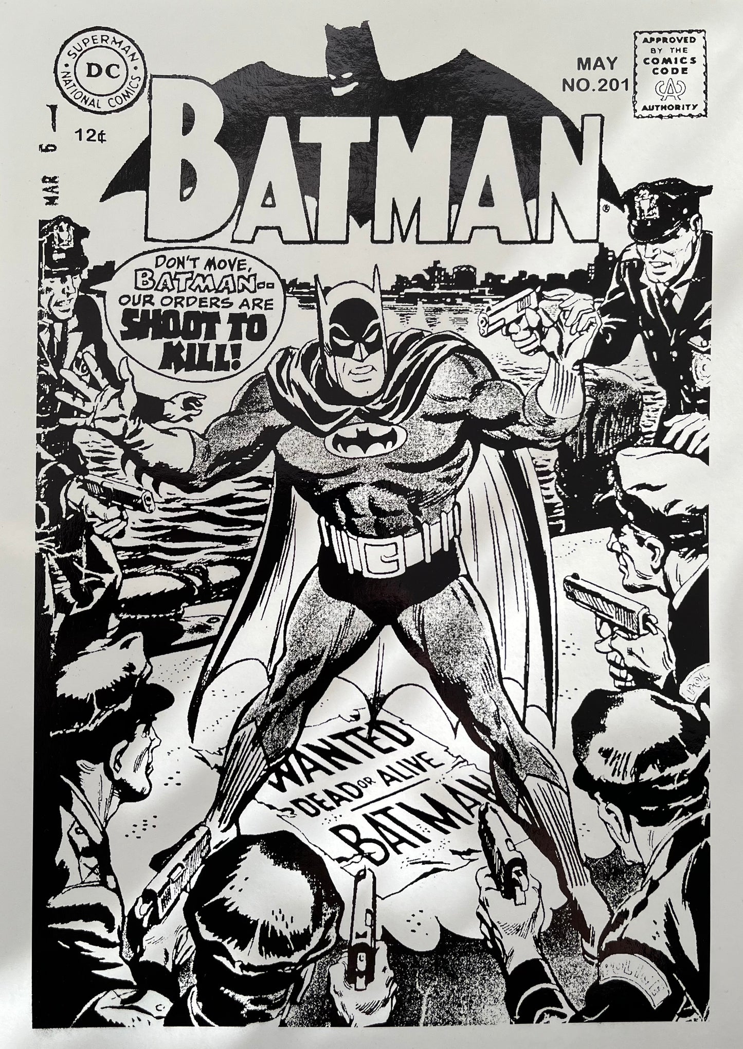 Batman Comic Cover Foil Print