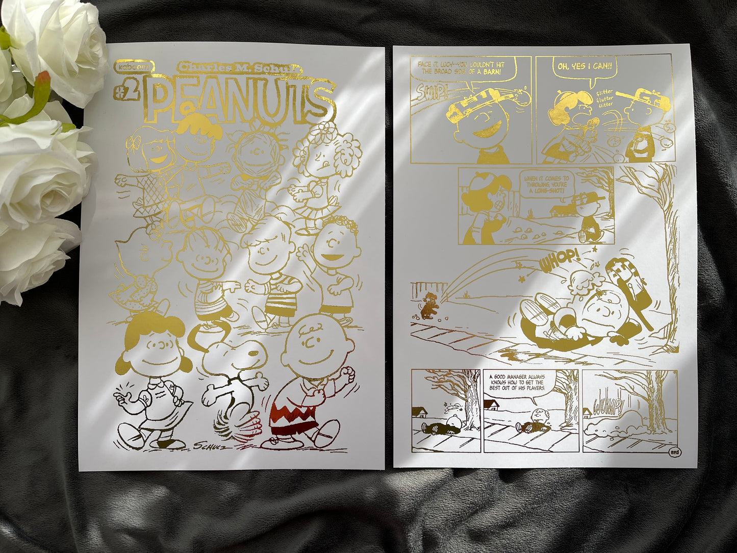 Peanuts Comic Cover & Comic Strip Foil Print