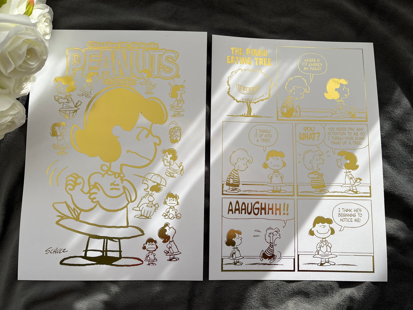 Peanuts Comic Cover & Comic Strip Foil Print, Lucy Van Pelt