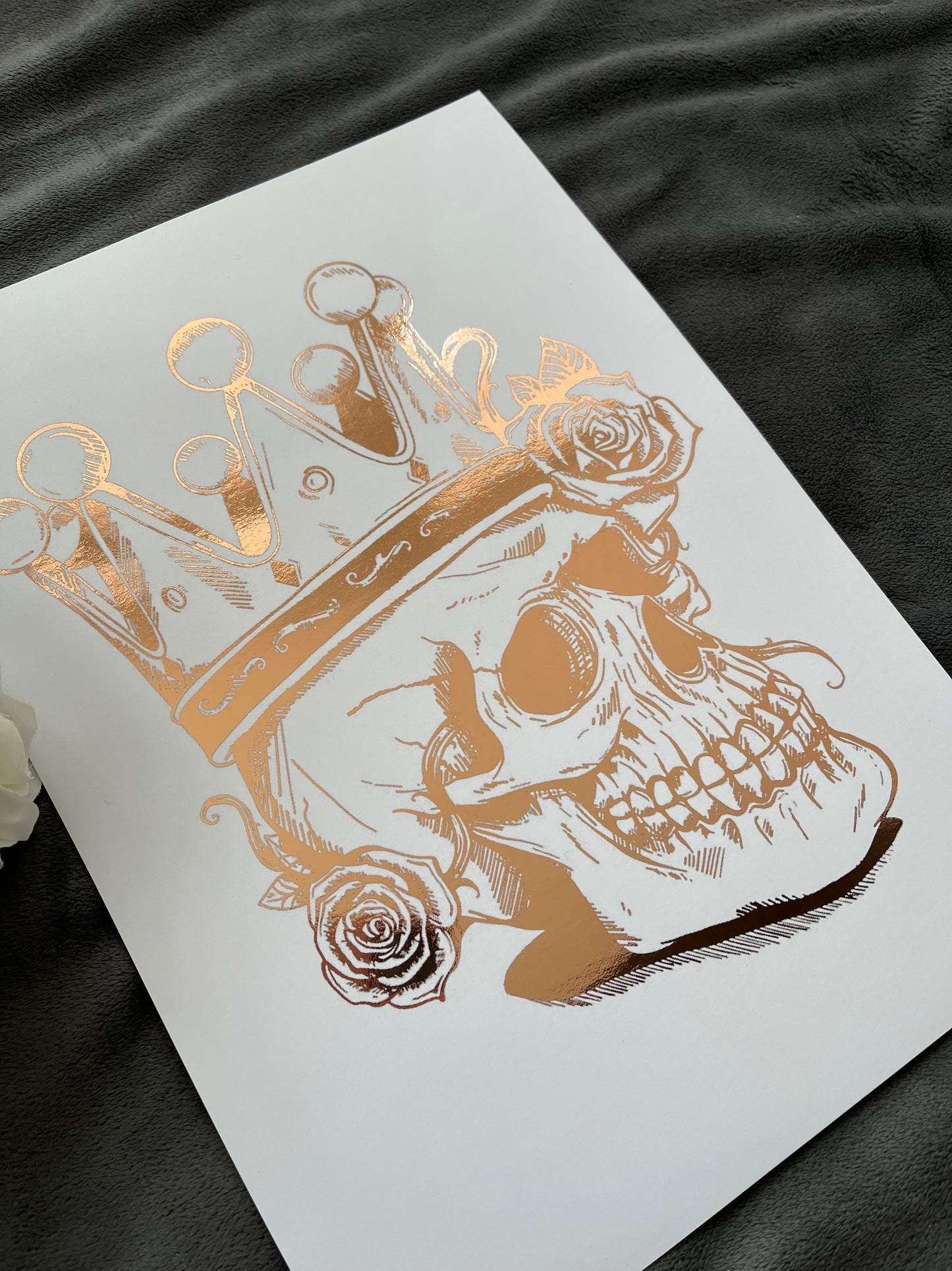 Skull King Foil Print Rose Gold