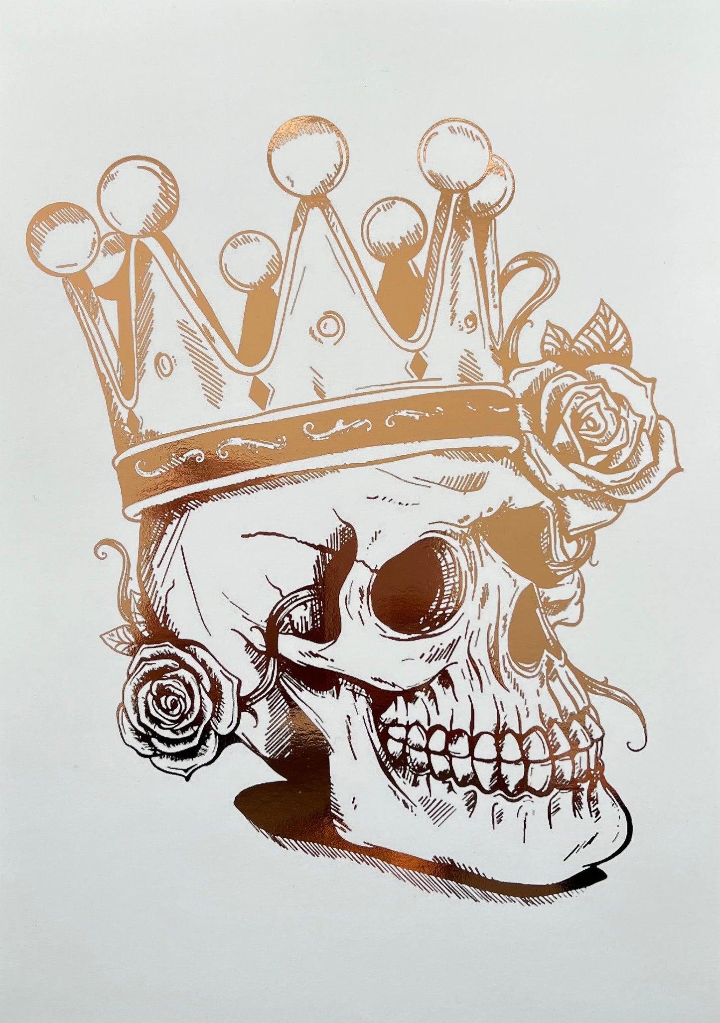 Skull King Foil Print Rose Gold