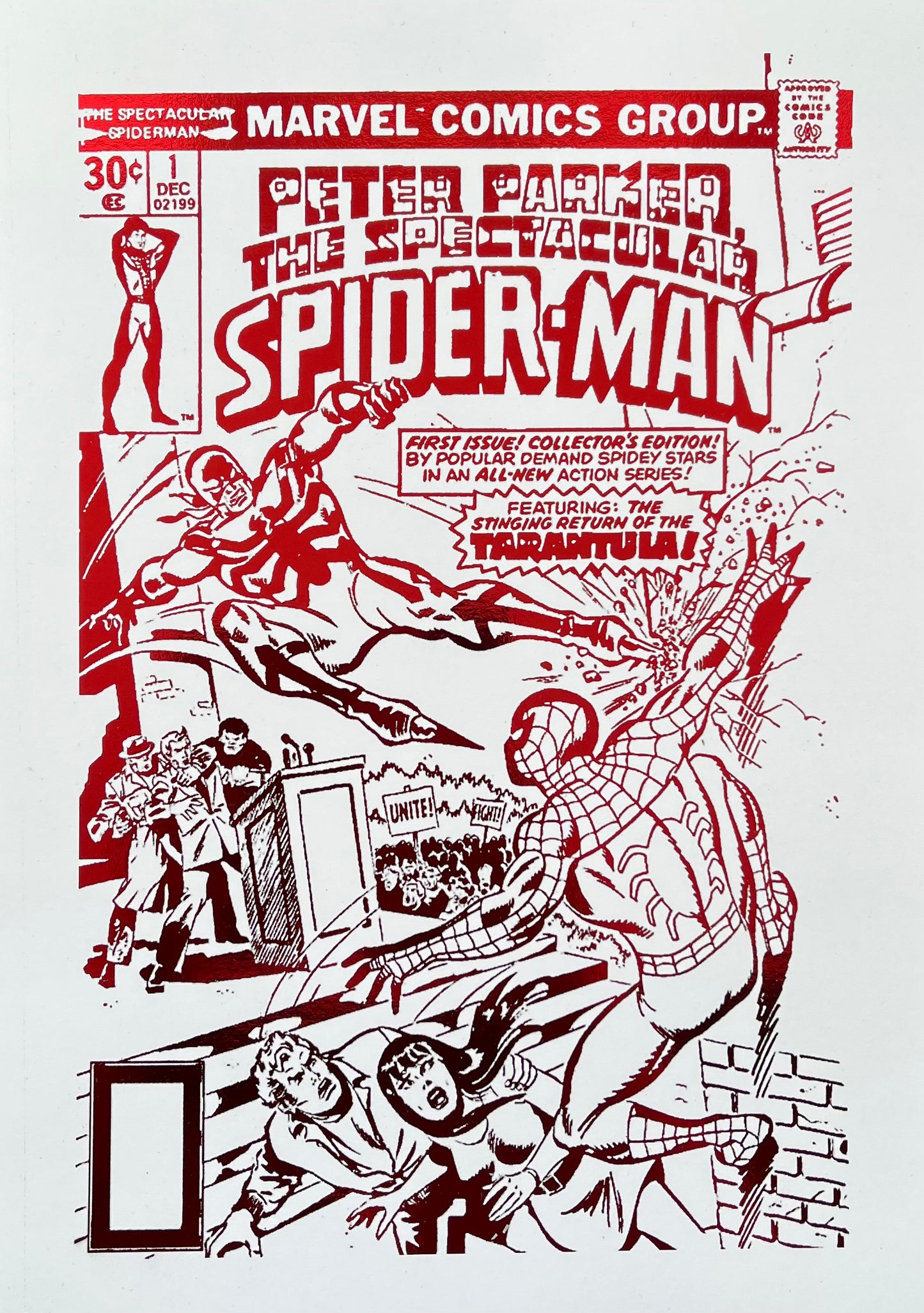 Spider Man Comic Cover Foil Print