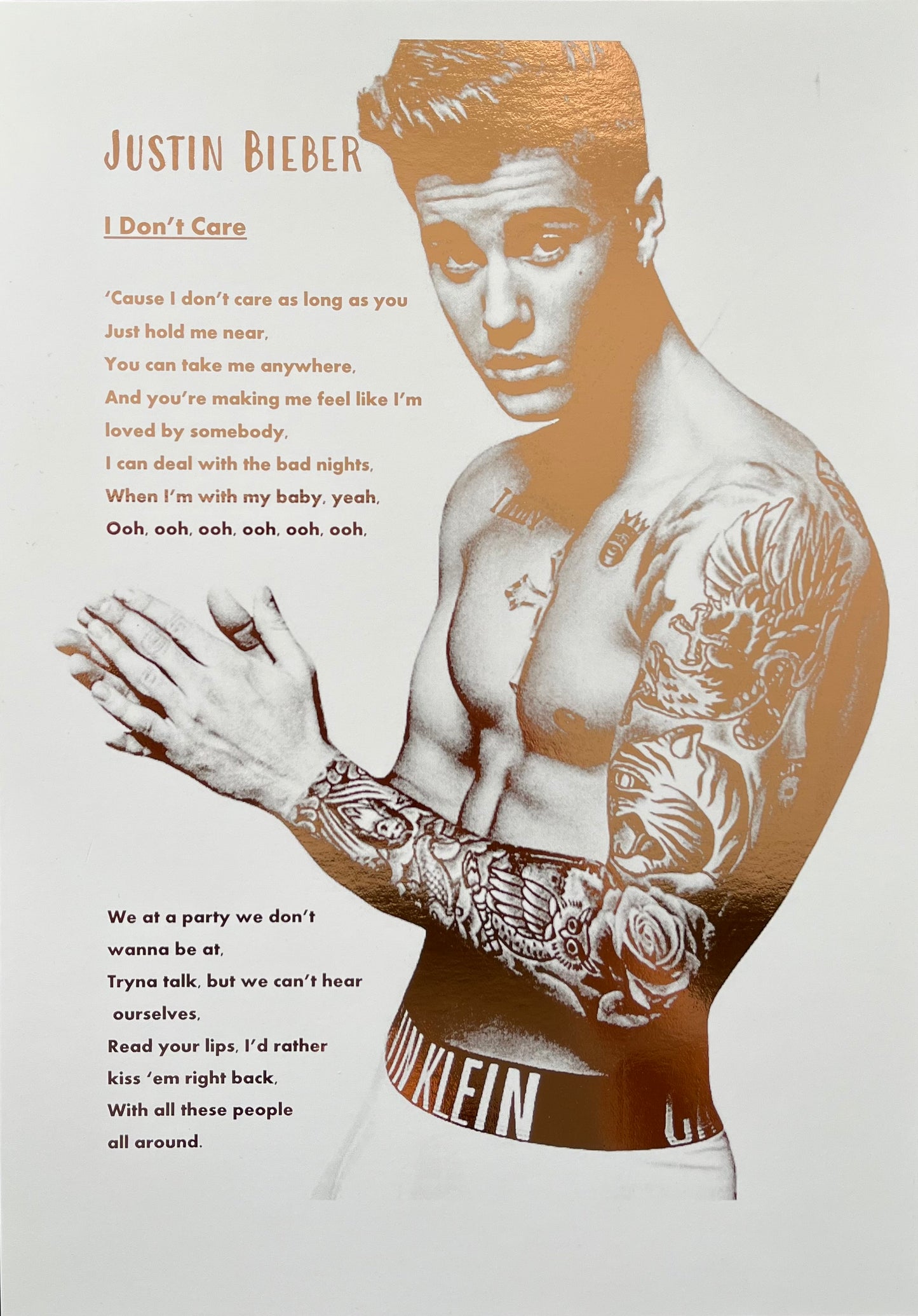 Justin Bieber Foil Print