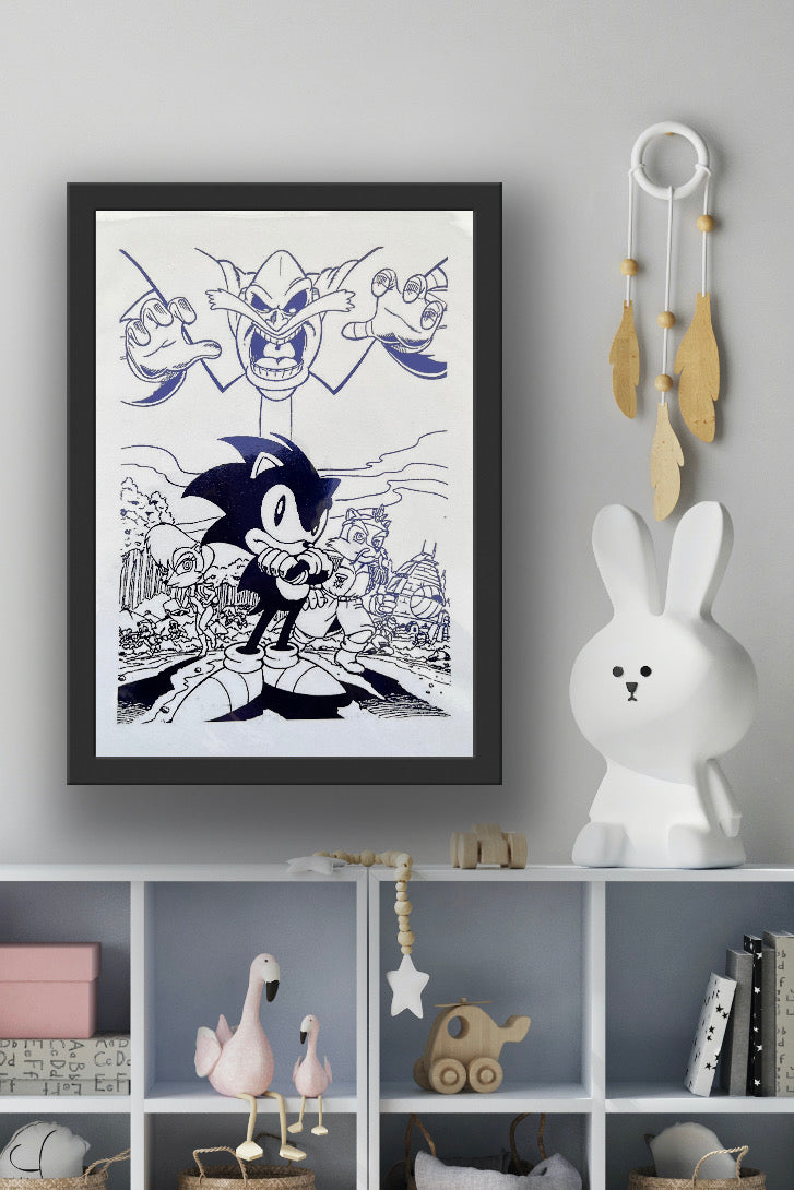 Sonic The Hedgehog Foil Print