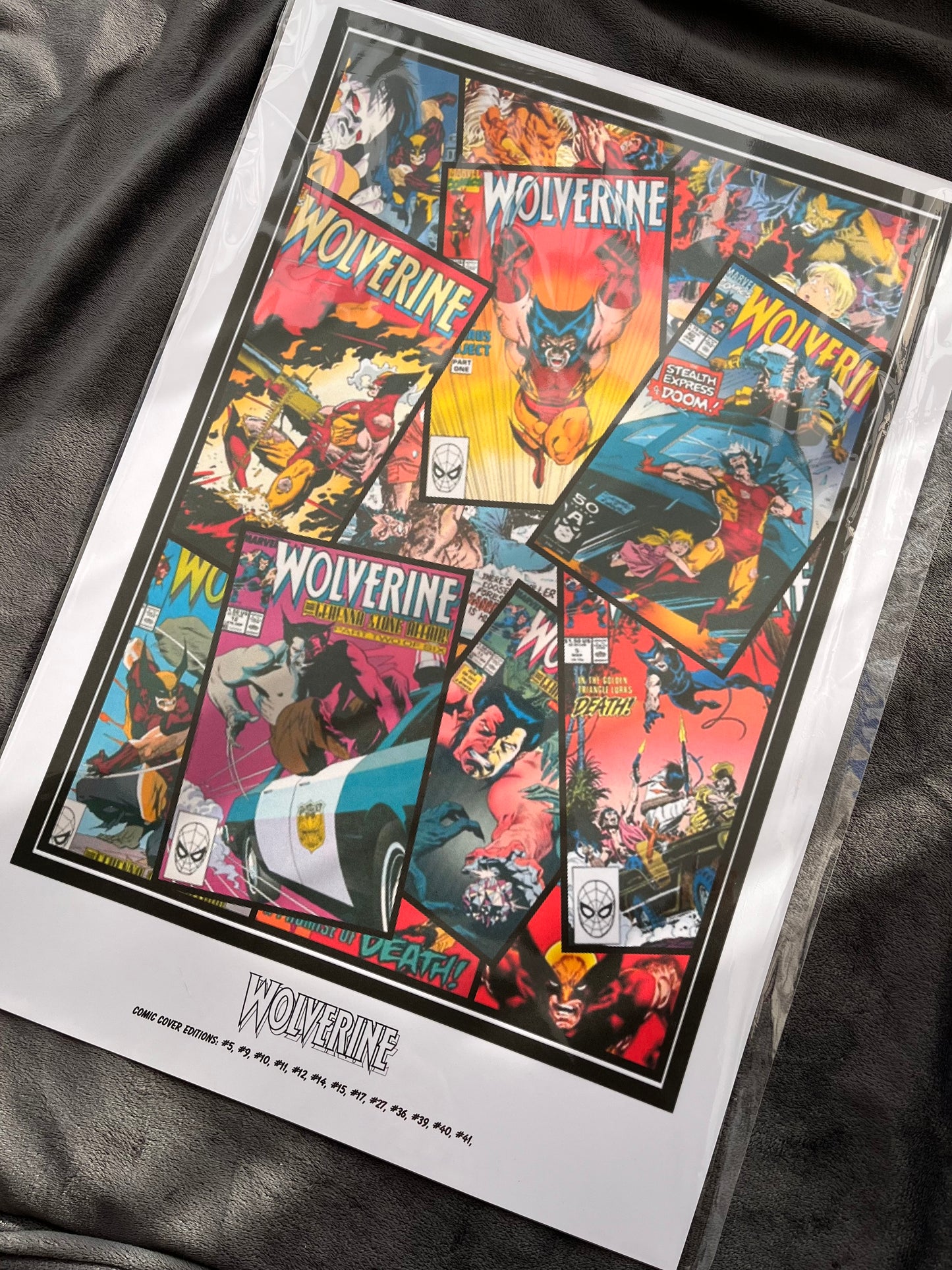 Wolverine Comic Cover Collage Digital Download