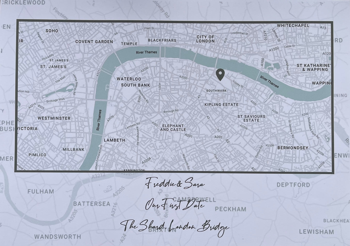 Our First Date Map, Greys