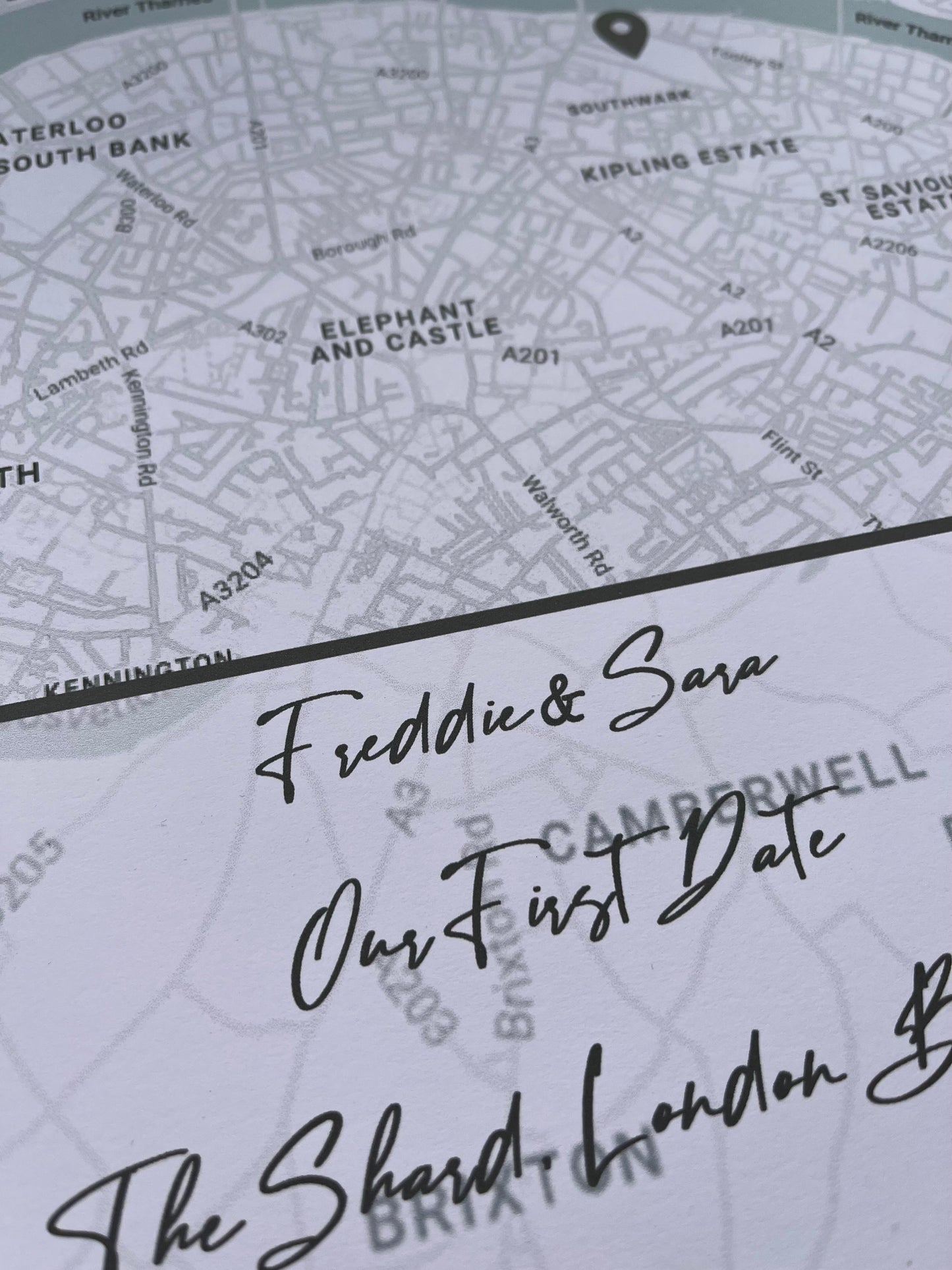 Our First Date Map, Greys