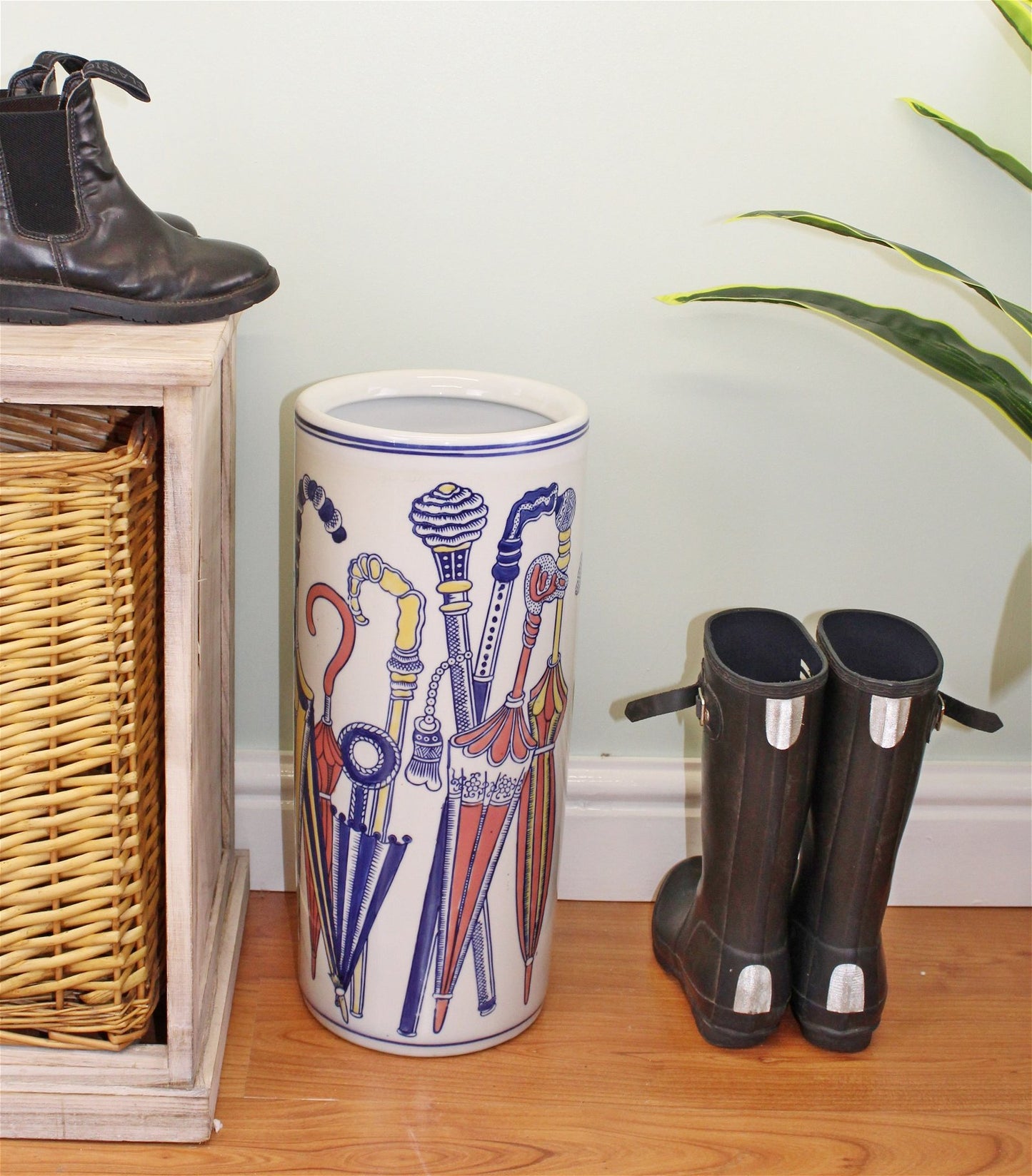 Umbrella Stand, Pastel Coloured Umbrellas Design