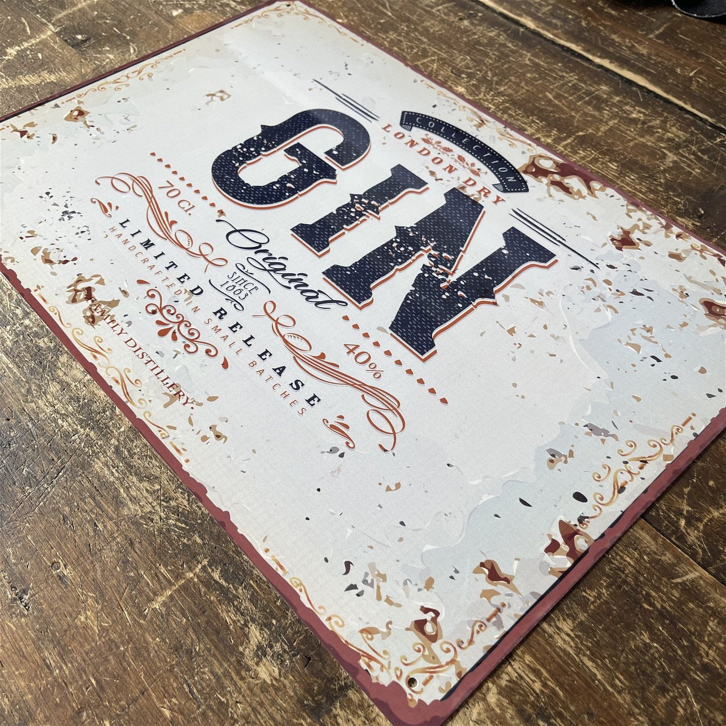 Vintage Metal Sign - Retro Advertising London Dry Gin