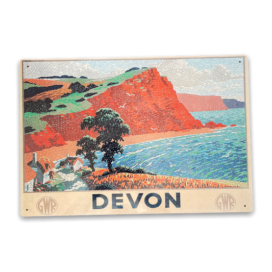 Vintage Metal Sign - Great Western Railway, Devon