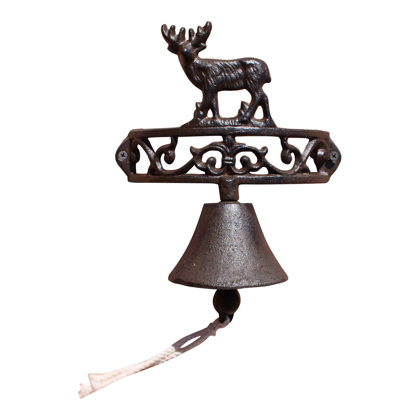 Rustic Cast Iron Wall Bell, Reindeer Standing