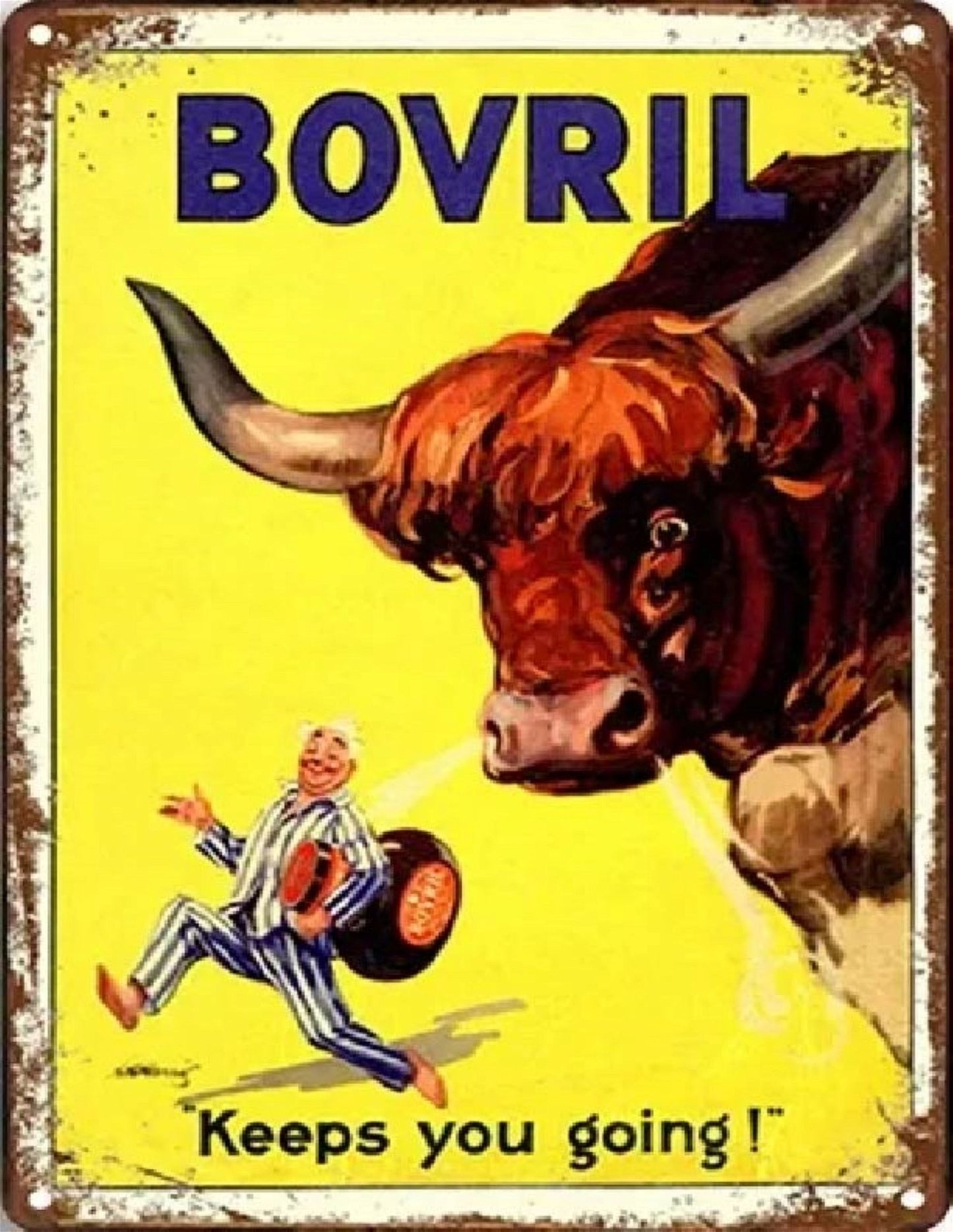 Large Metal Sign 60 x 49.5cm Bovril Keeps you going