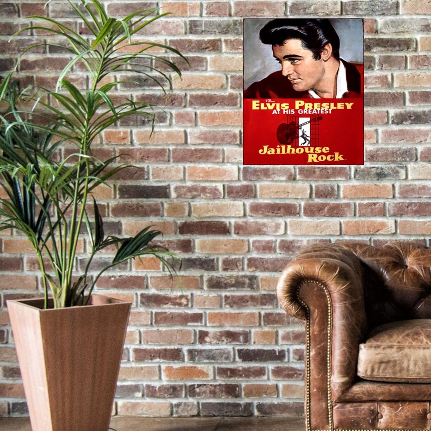 Large Metal Sign 60 x 49.5cm Elvis Presley Jailhouse Rock