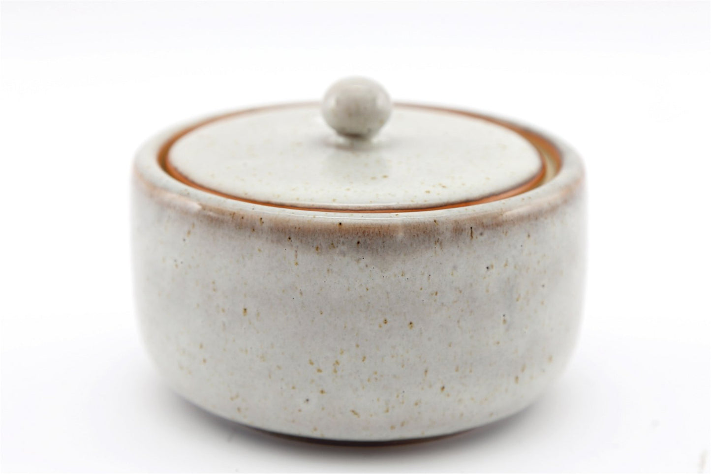 Taupe Ceramic Pot With Lid