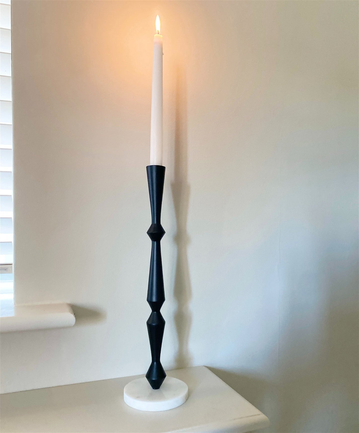 Black and Marble Effect Candlestick