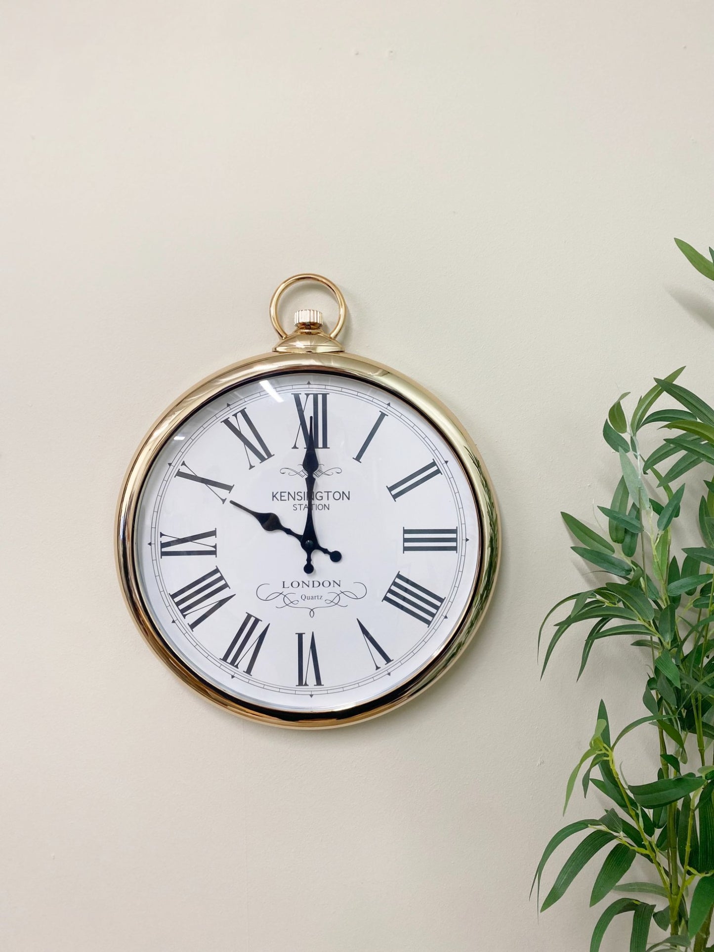 Round Copper Wall Clock 42cm