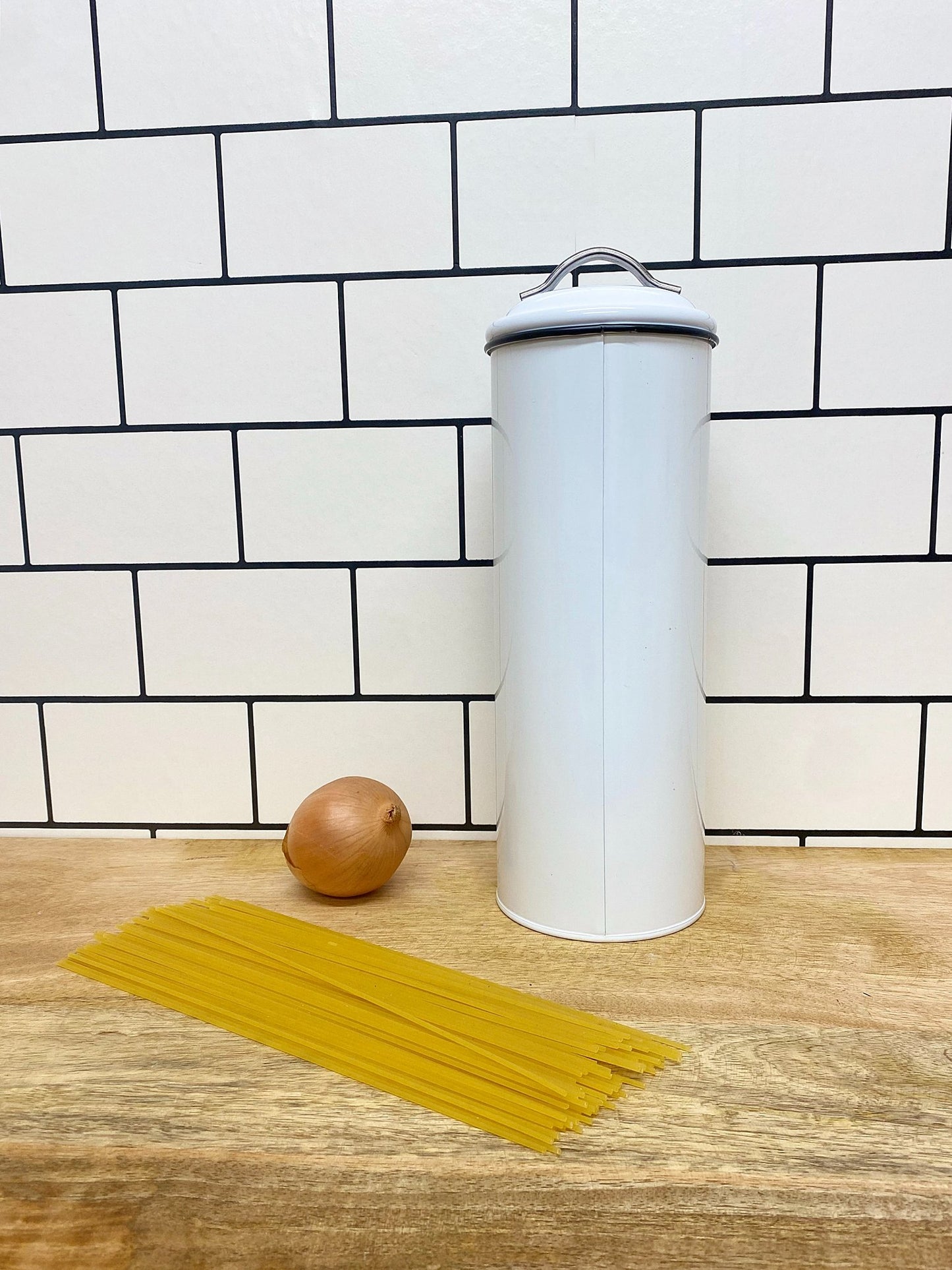 White General Store Pasta Canister