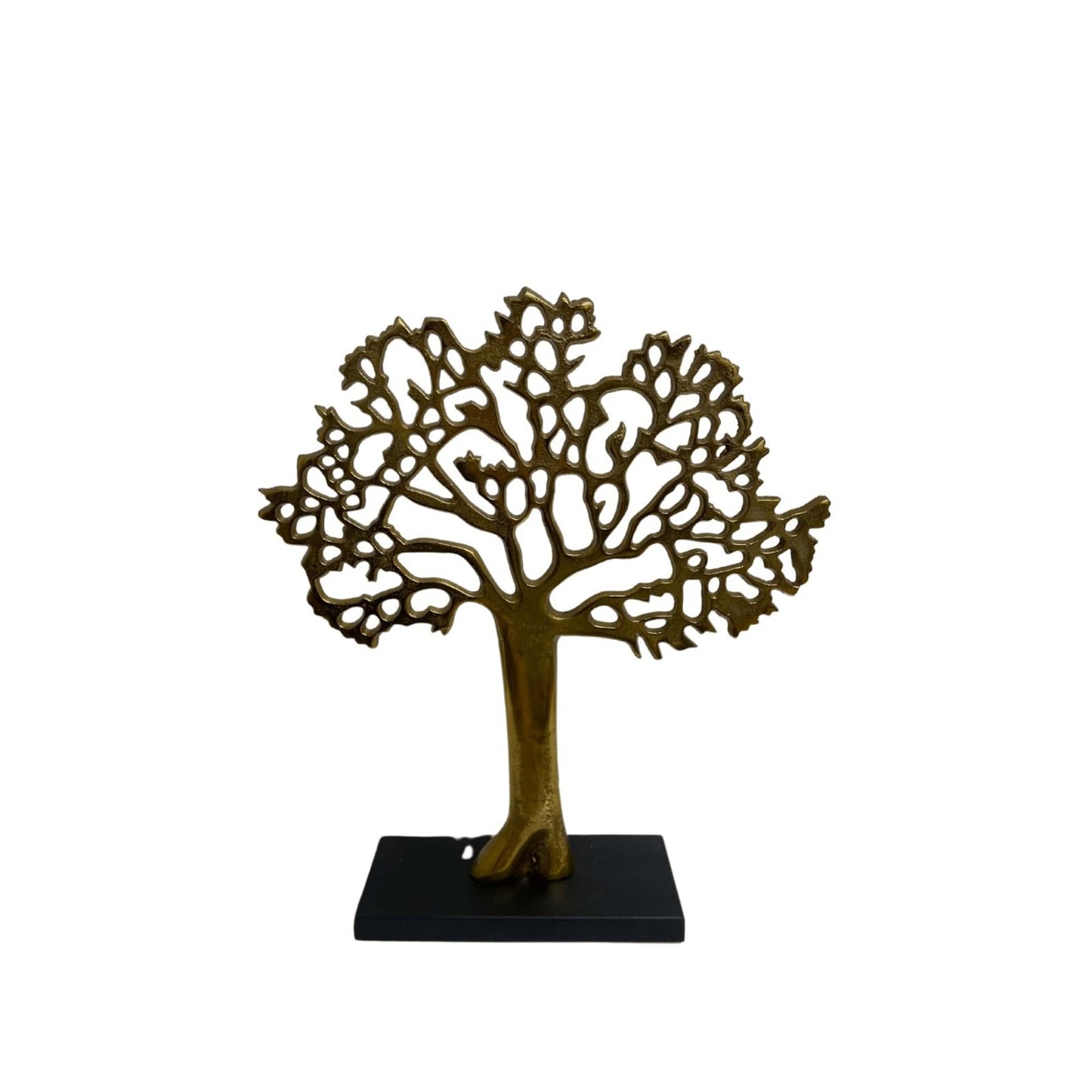 Large Antique Gold Tree On Black Base