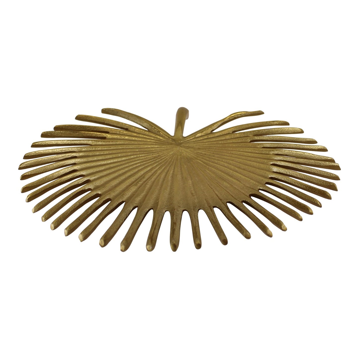 Leaf Shape Gold Metal Decorative Plate