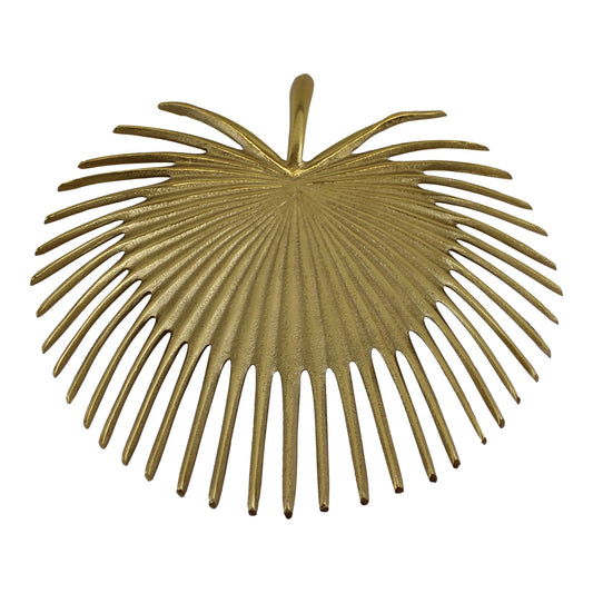 Leaf Shape Gold Metal Decorative Plate