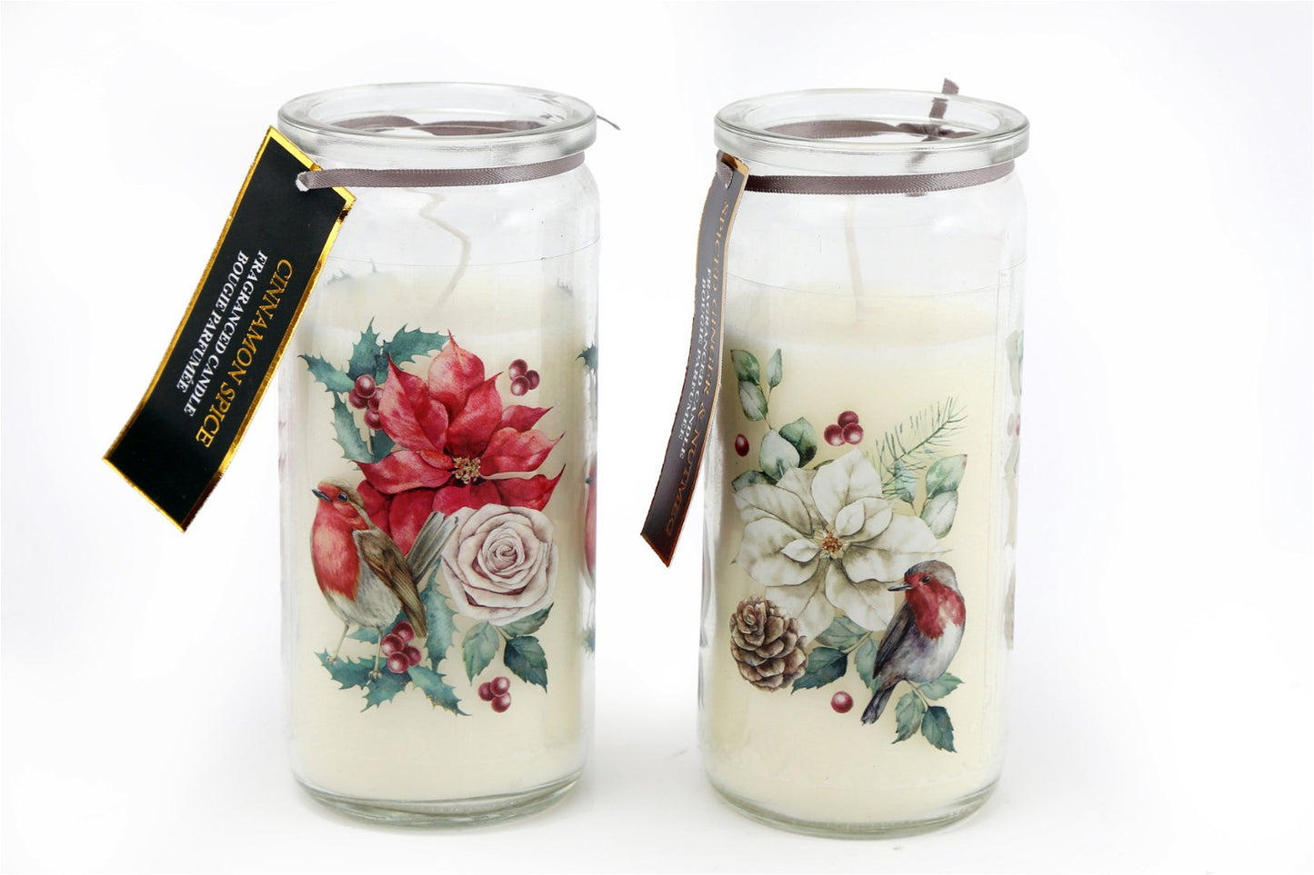 Set Of 2 Botanical Tube Candle 14cm