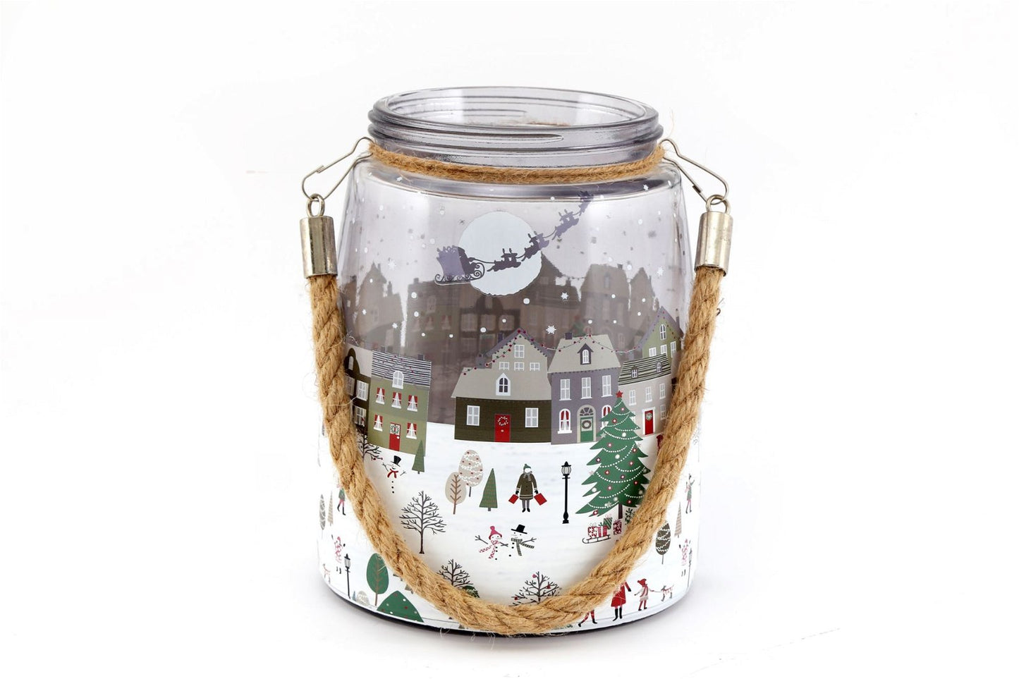 Christmas Market Lantern White With Rope Handel