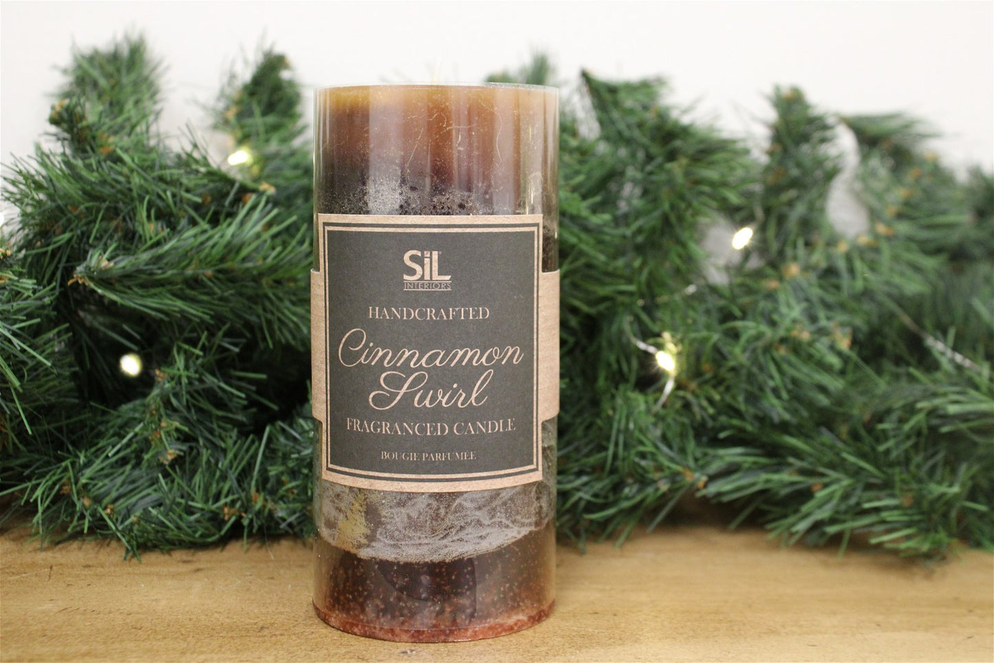 Cinnamon Swirl Ombre Pillar Candle