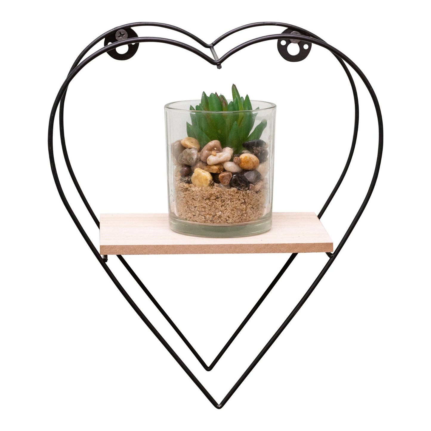 Wire Heart Wall Shelf 23cm