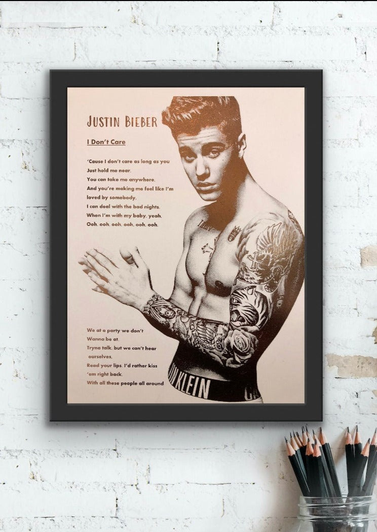 Justin Bieber Foil Print