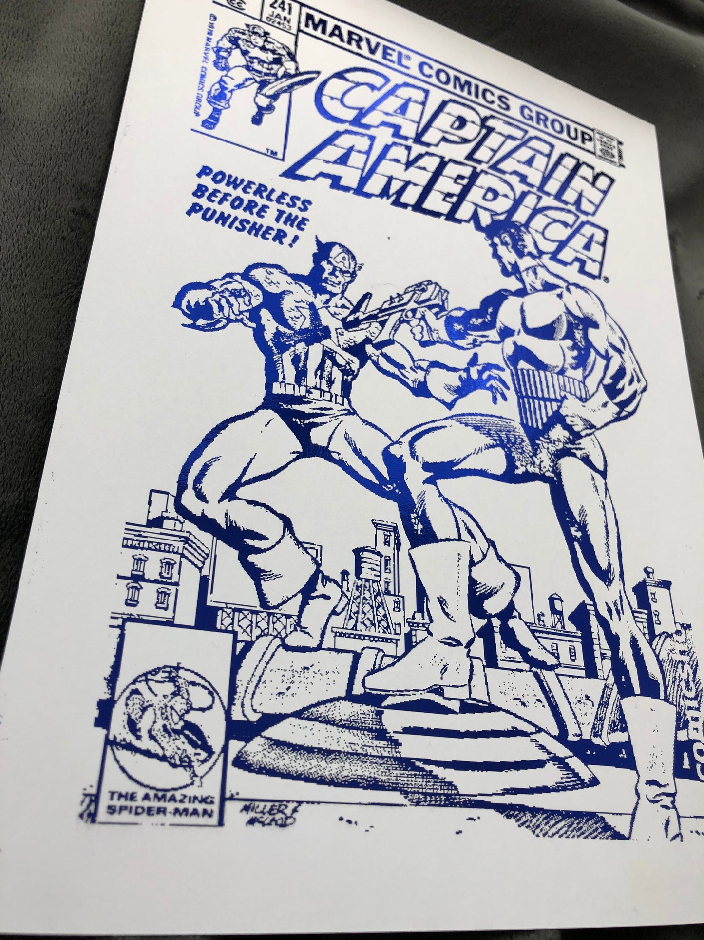 Captain America Comic Cover Foil Print