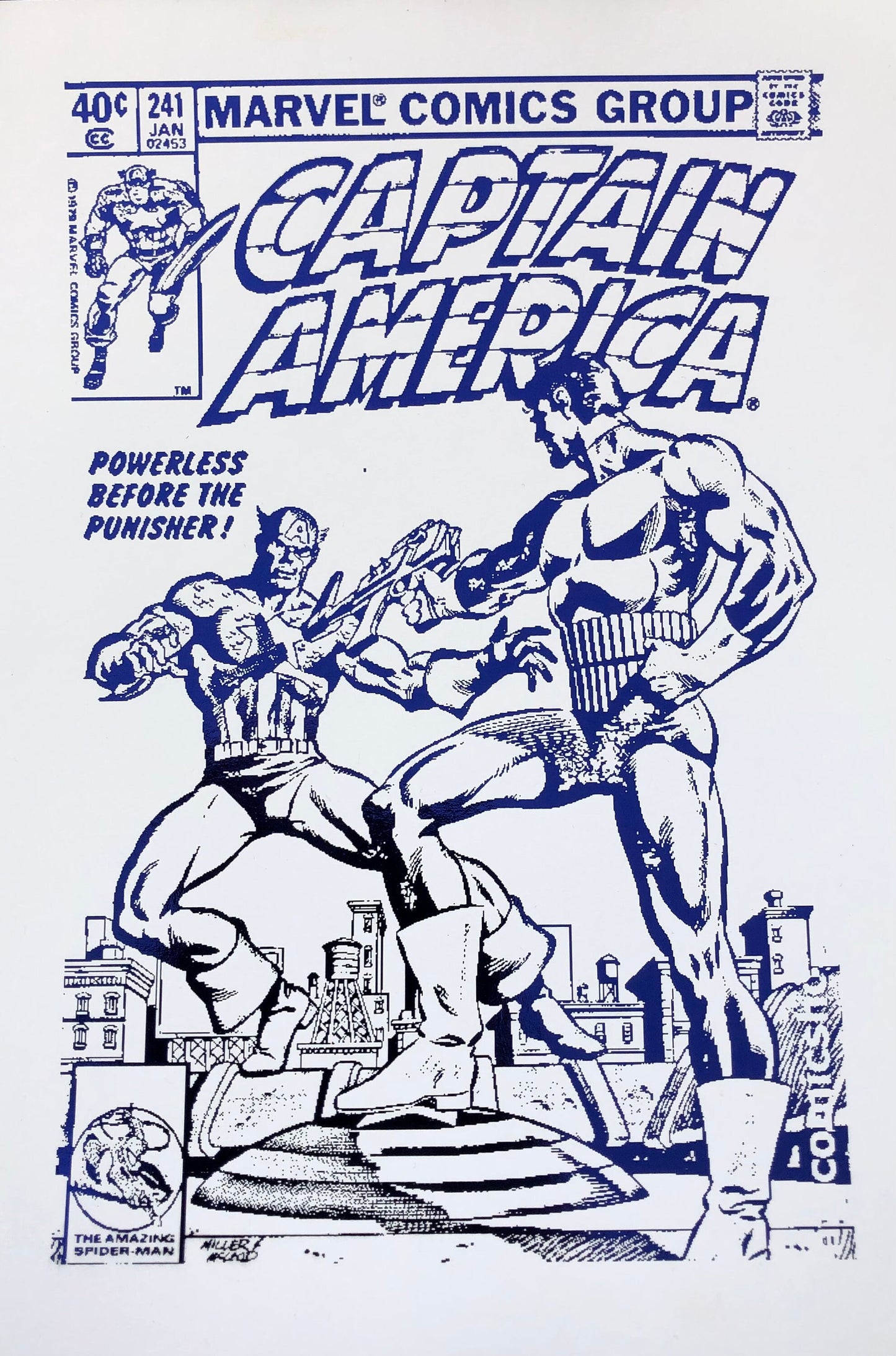 Set of 2 Captain America Comic Cover & Comic Strip Foil Prints