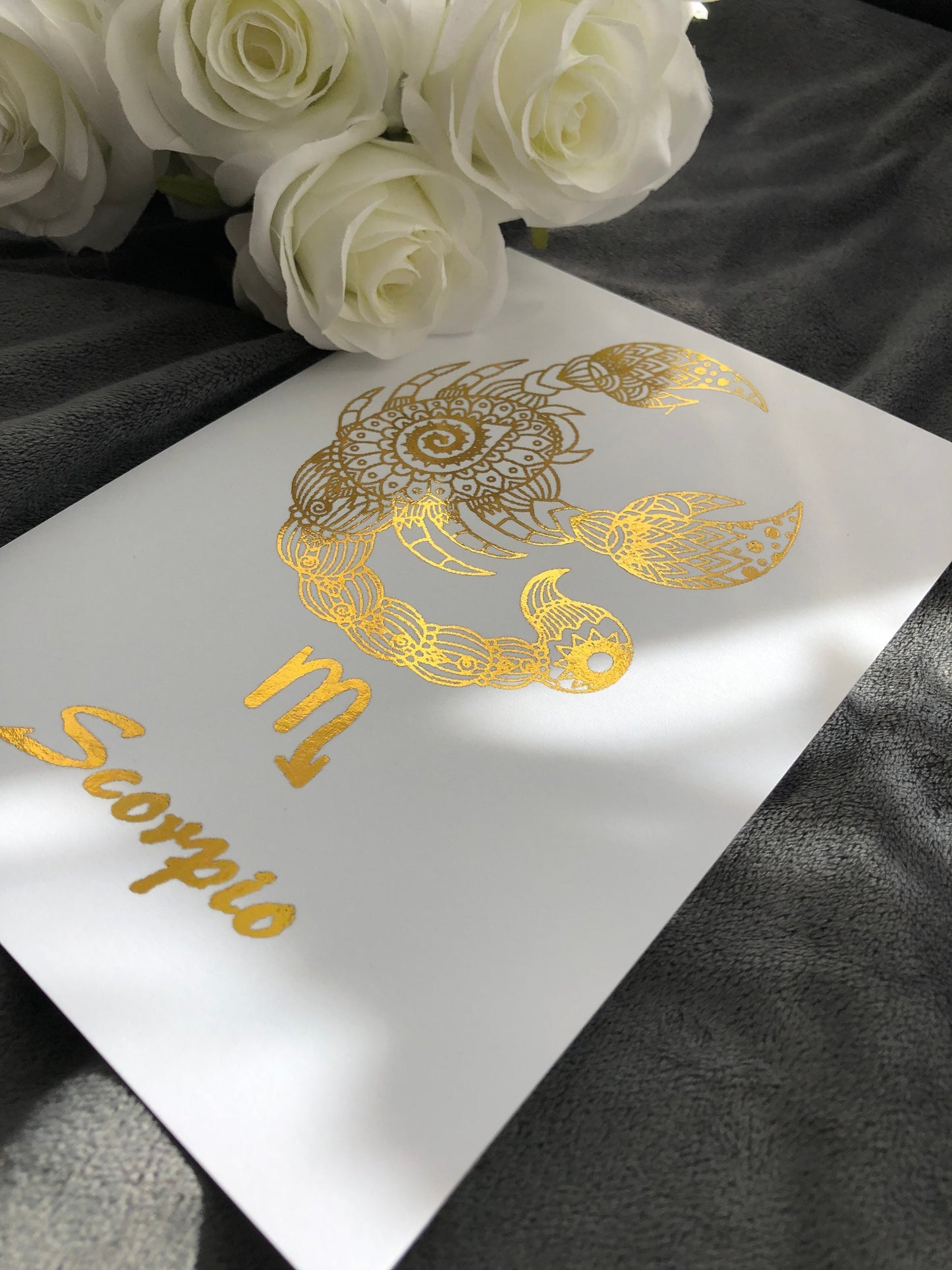 Scorpio Star Sign Foil Print