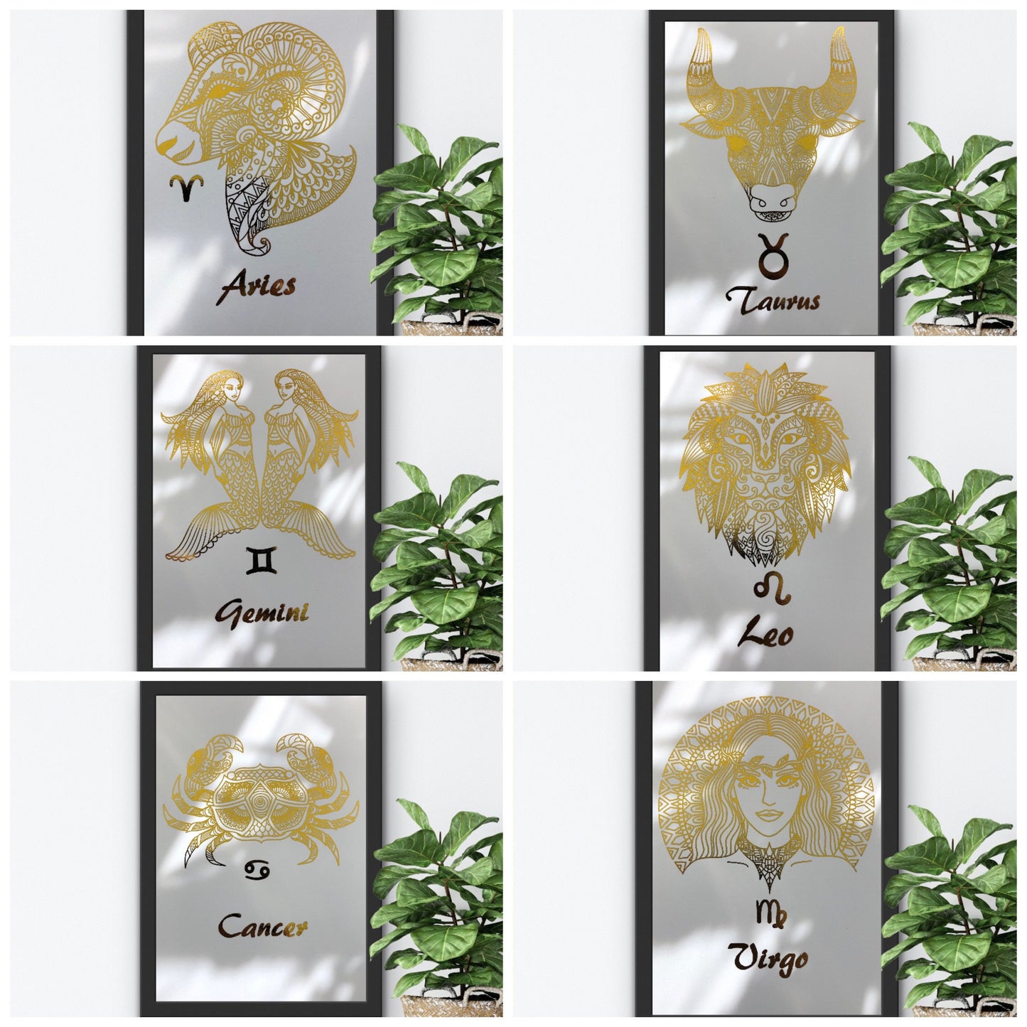 Scorpio Star Sign Foil Print