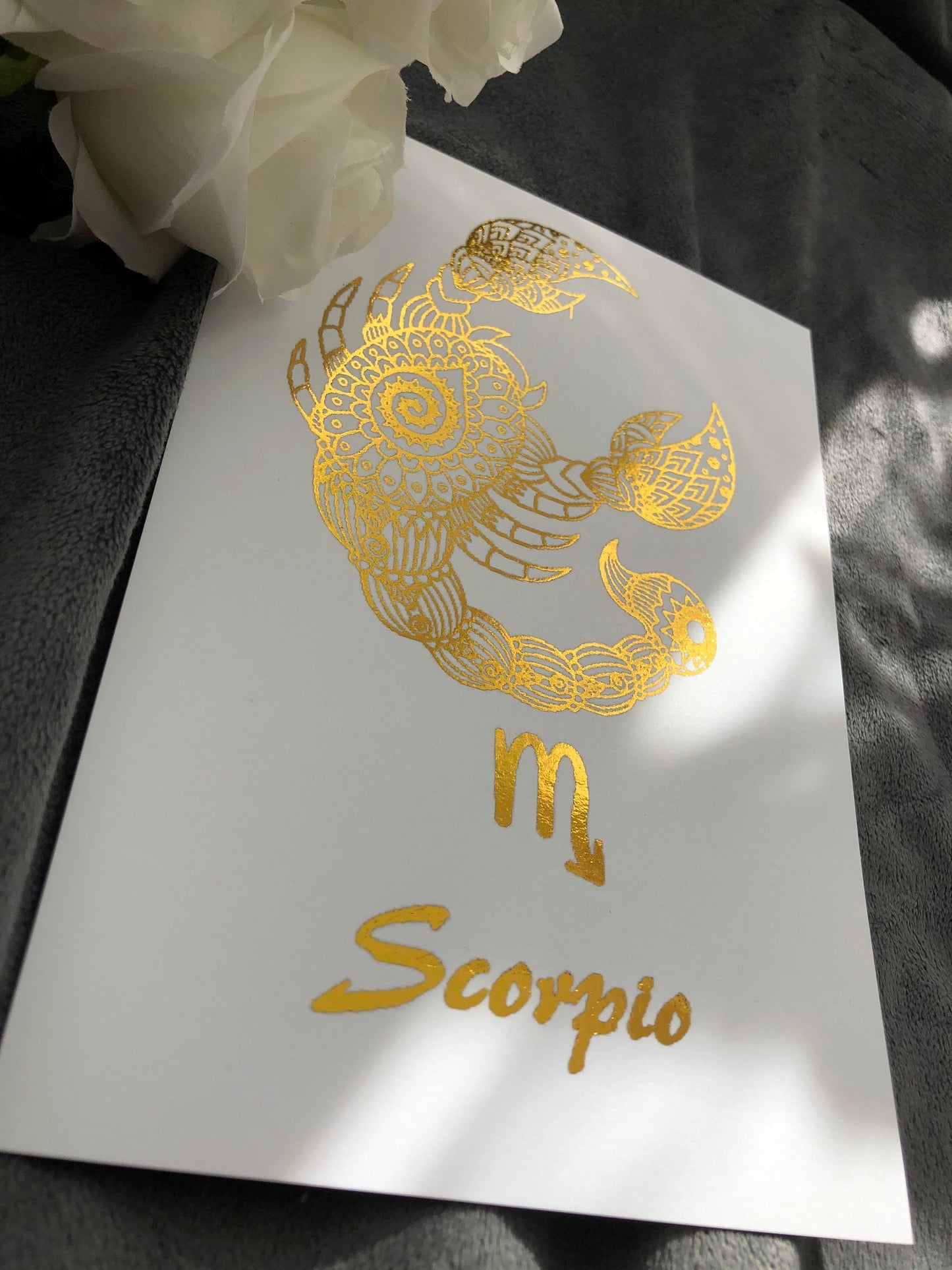 Scorpio Star Sign Foil Print