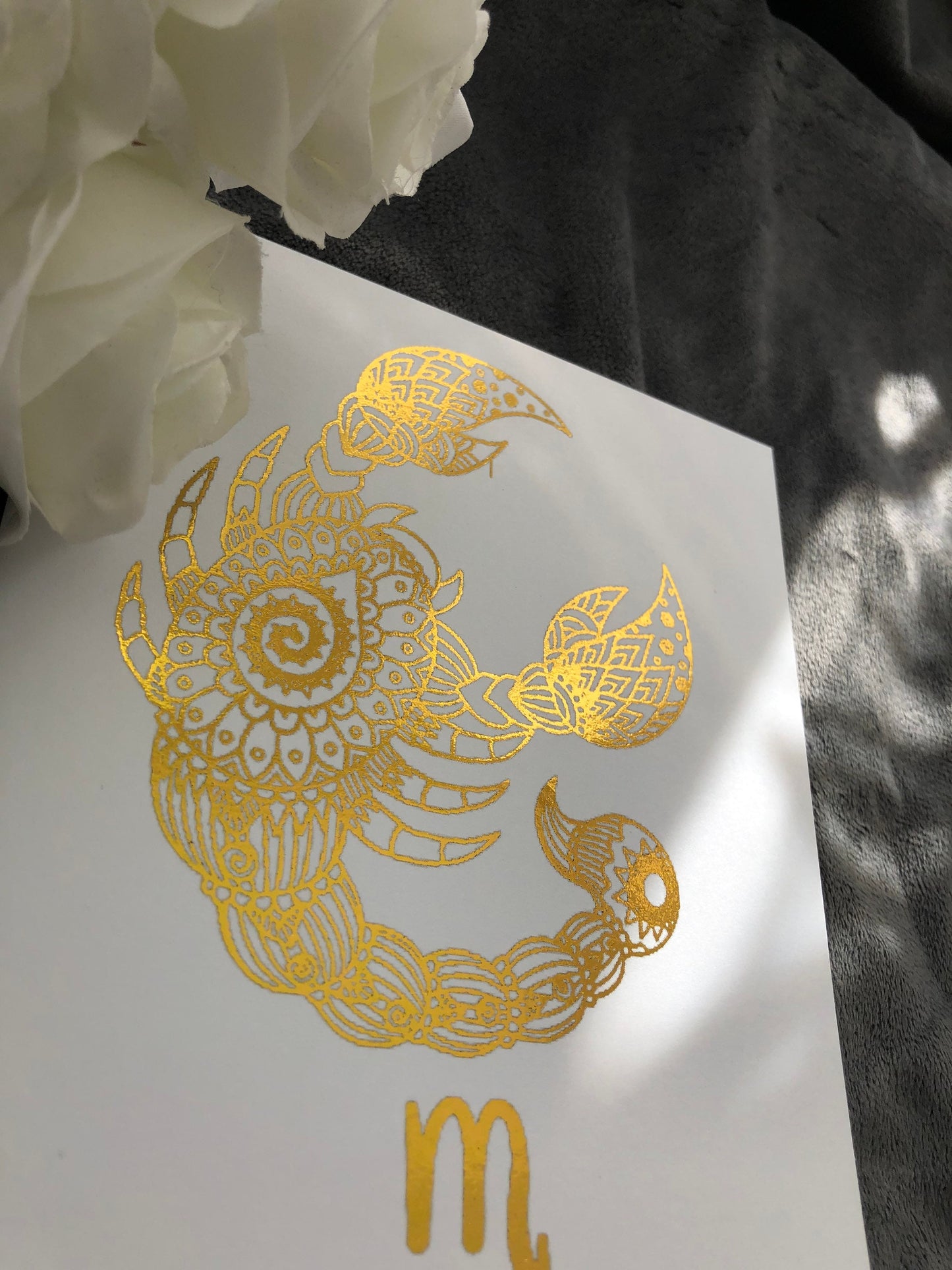 Scorpio Star Sign Foil Print