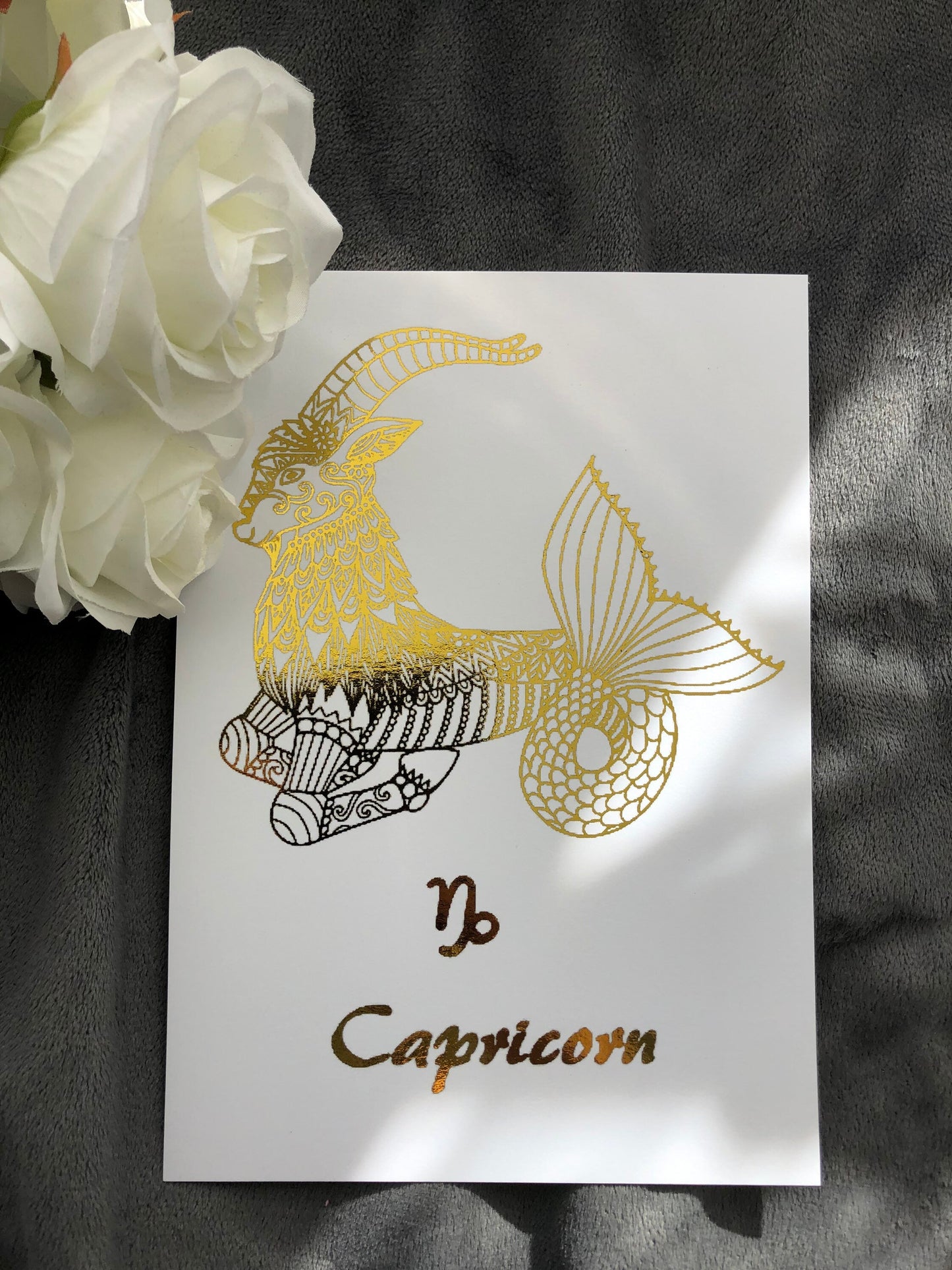 Capricorn Star Sign Foil Print