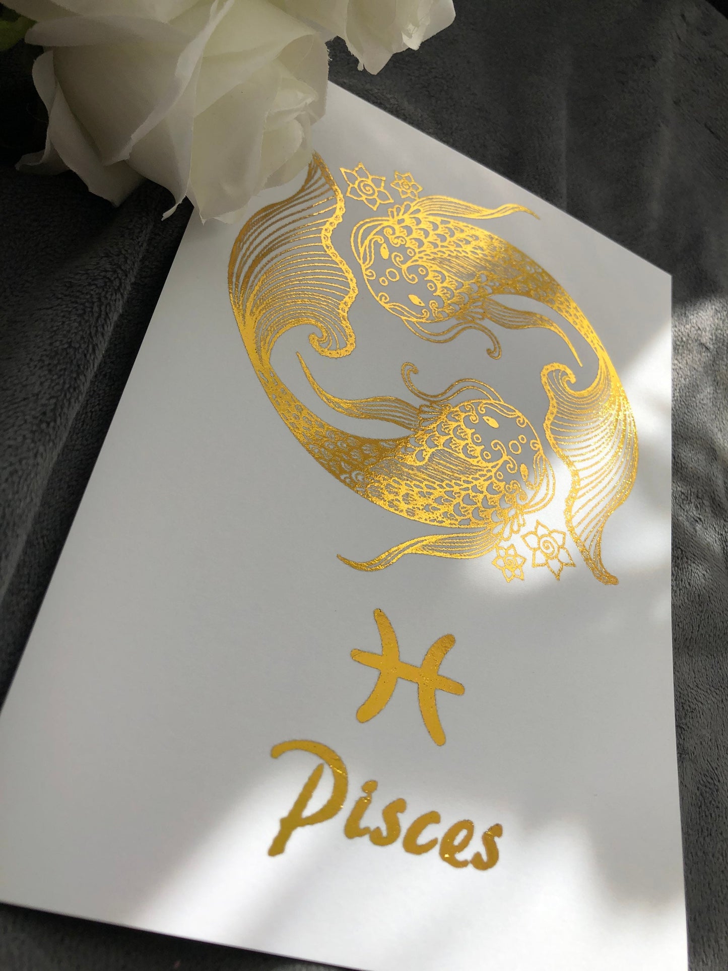 Pisces Star Sign Foil Print